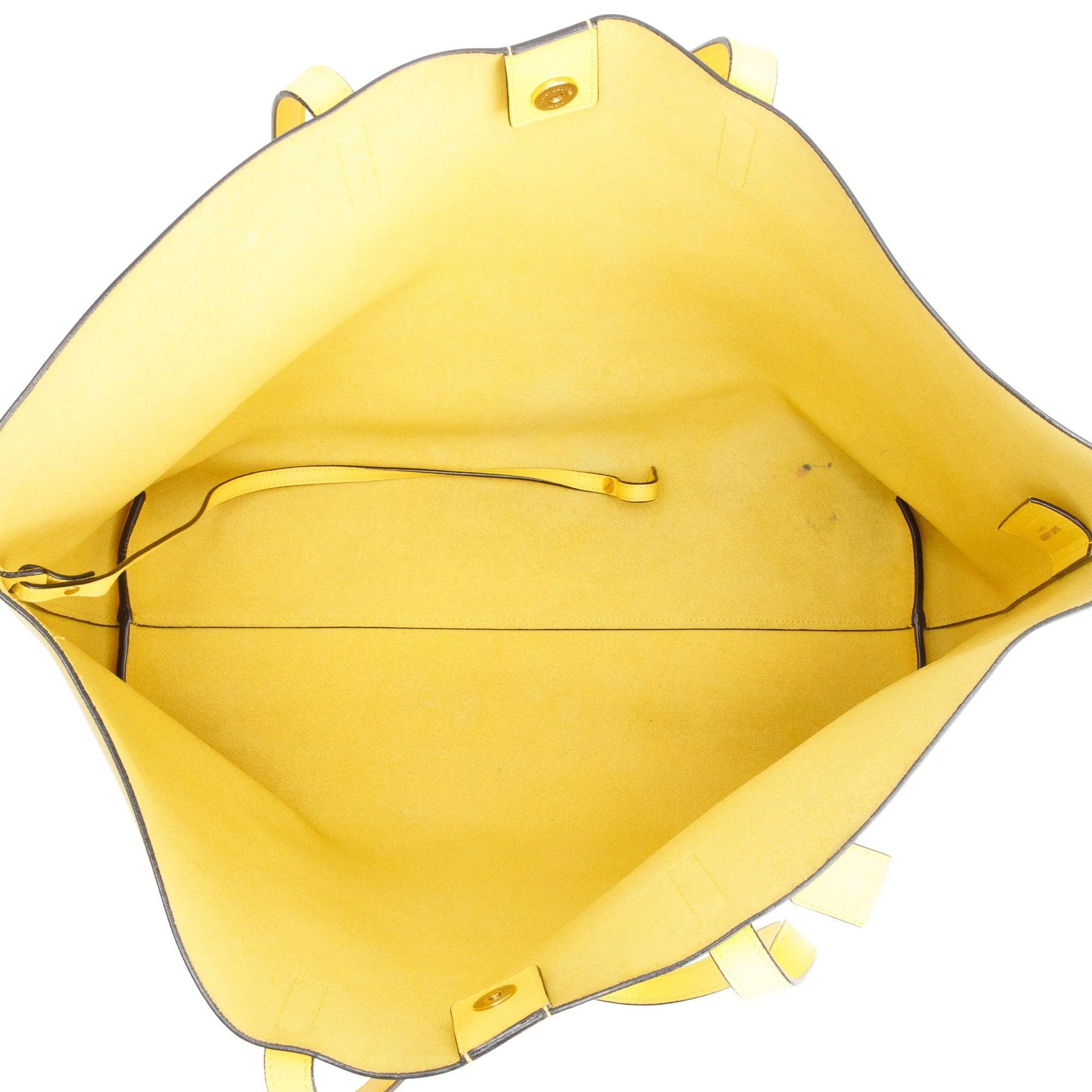 Saint Laurent Yellow Leather E/W Shopping Tote - Image 2