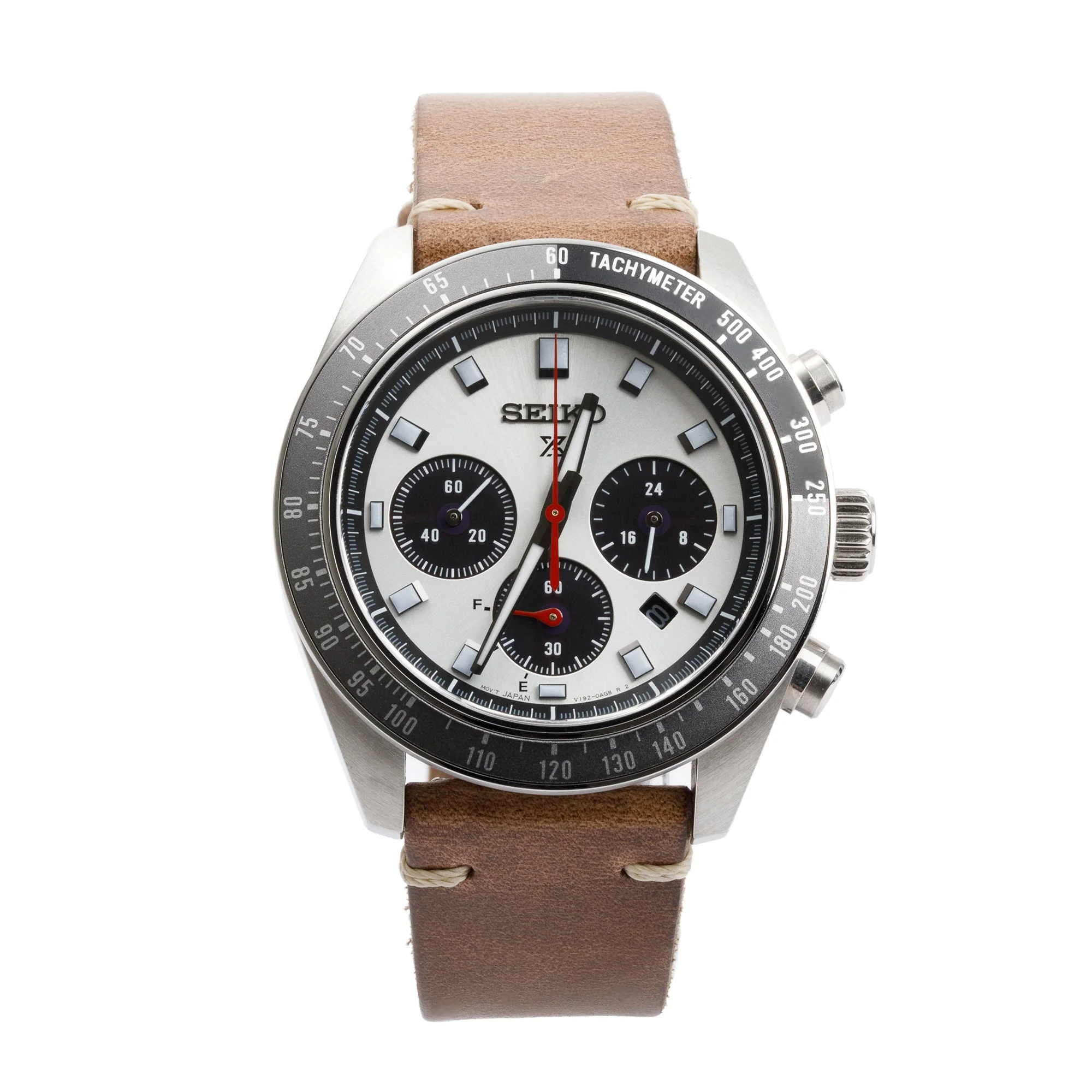 Seiko Stainless Steel Prospex Speedtimer 41.4 MM Solar Chronograph Watch w/ Box, Papers & Extra Strap