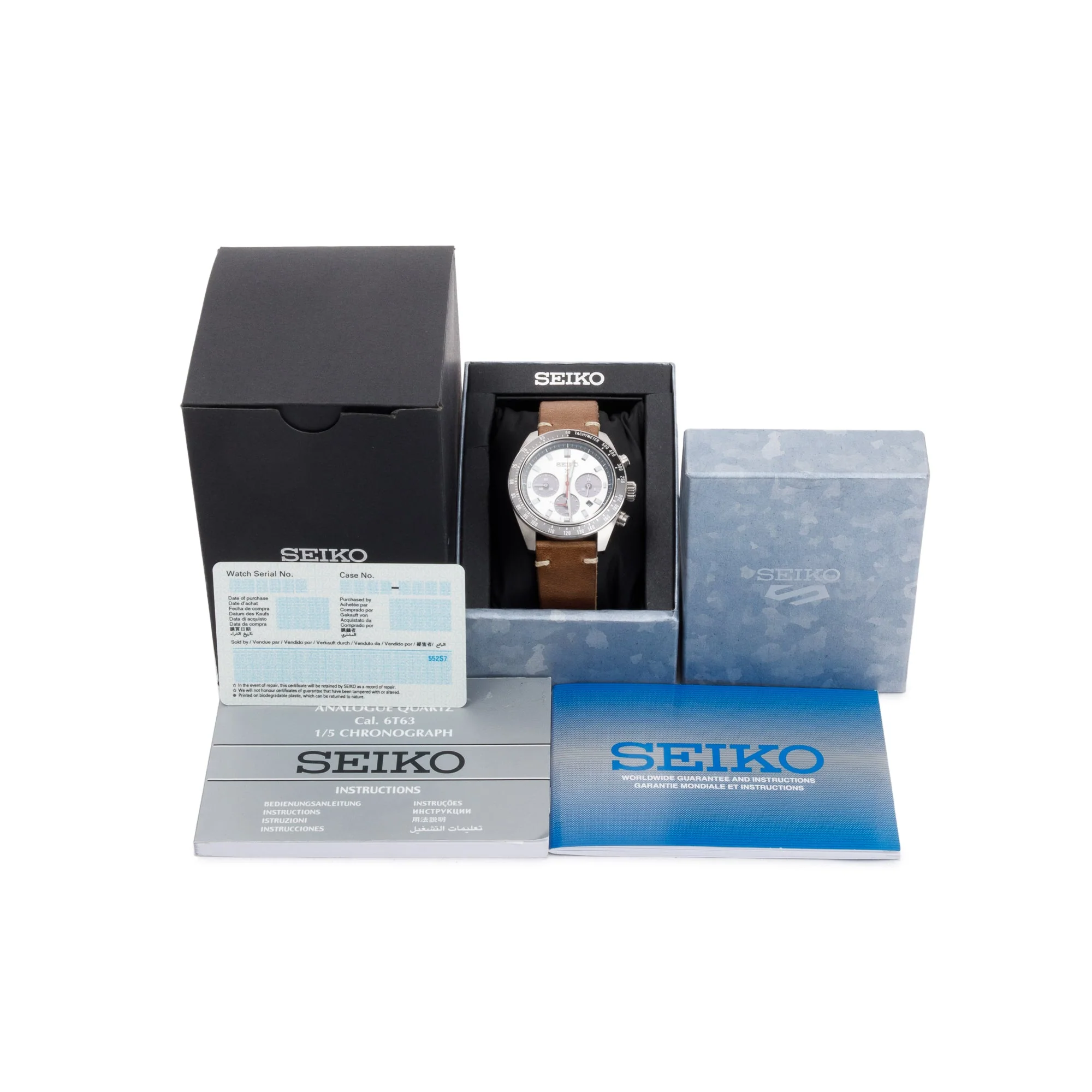 Seiko Stainless Steel Prospex Speedtimer 41.4 MM Solar Chronograph Watch w/ Box, Papers & Extra Strap - Image 2
