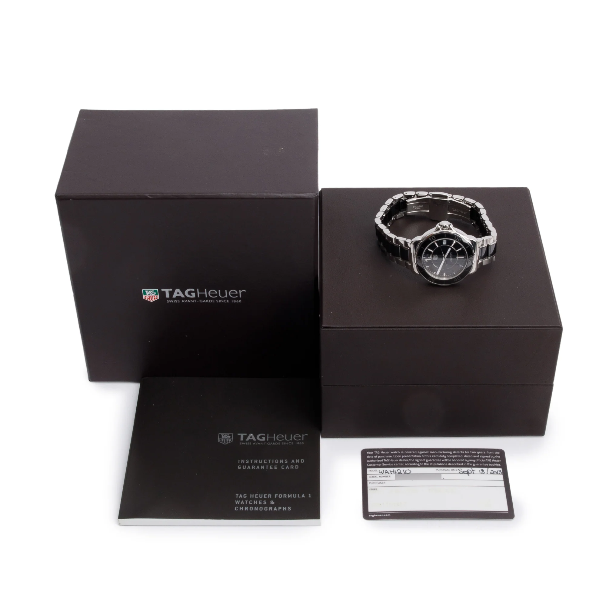 Tag Heuer Stainless Steel & Black Ceramic Formula 1 37 MM Watch WAH1210 w/ Box & Papers - Image 2
