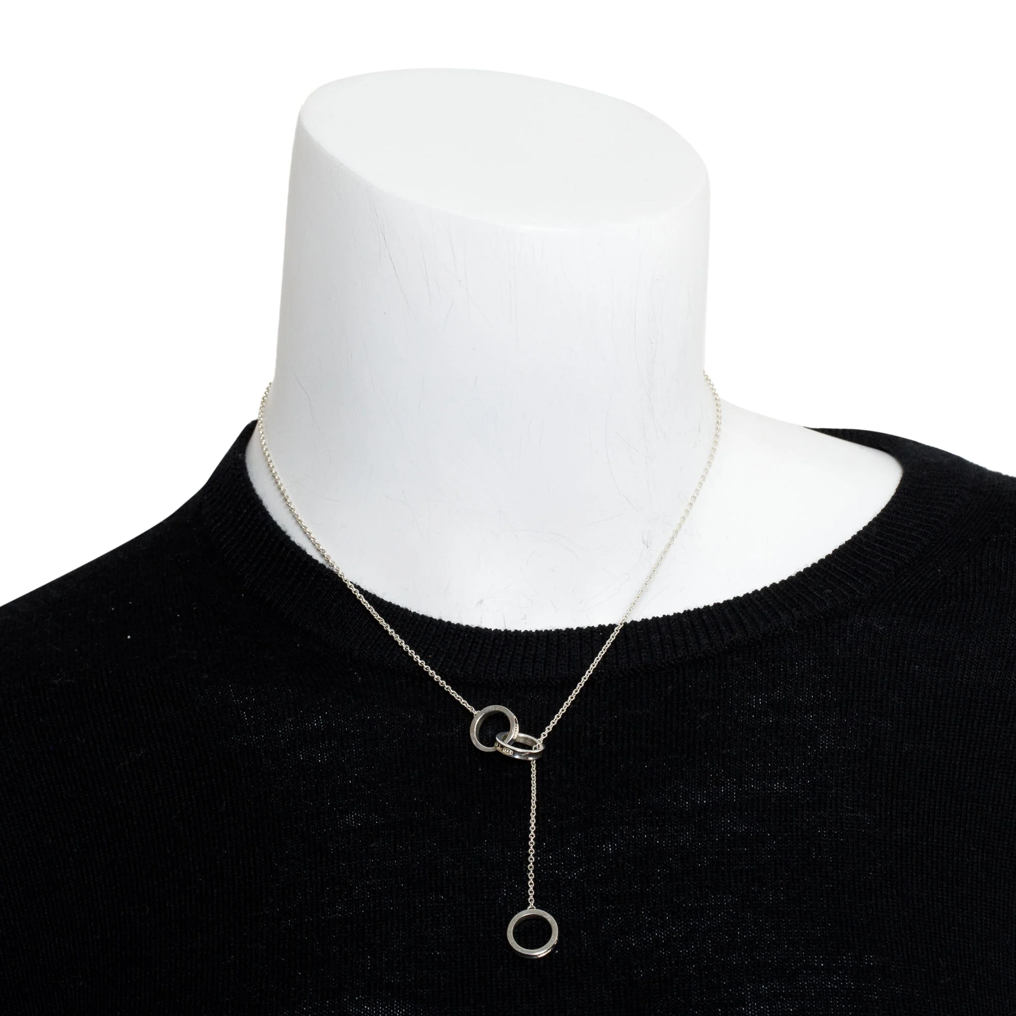 Tiffany & Co. 1837 Interlocking Circles Lariat Necklace - Image 2