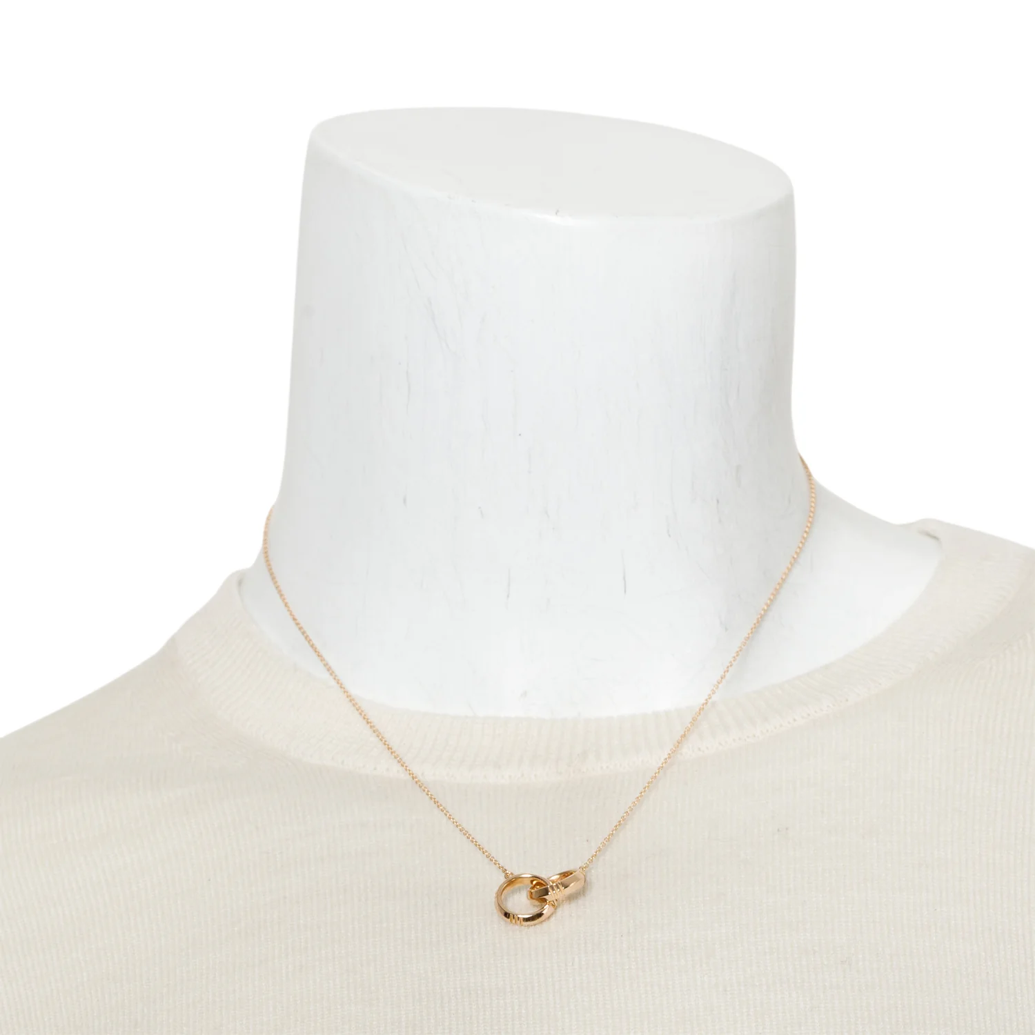 Tiffany & Co. 18k Rose Gold Atlas X Closed Interlocking Pendant Necklace w/ Box - Image 3