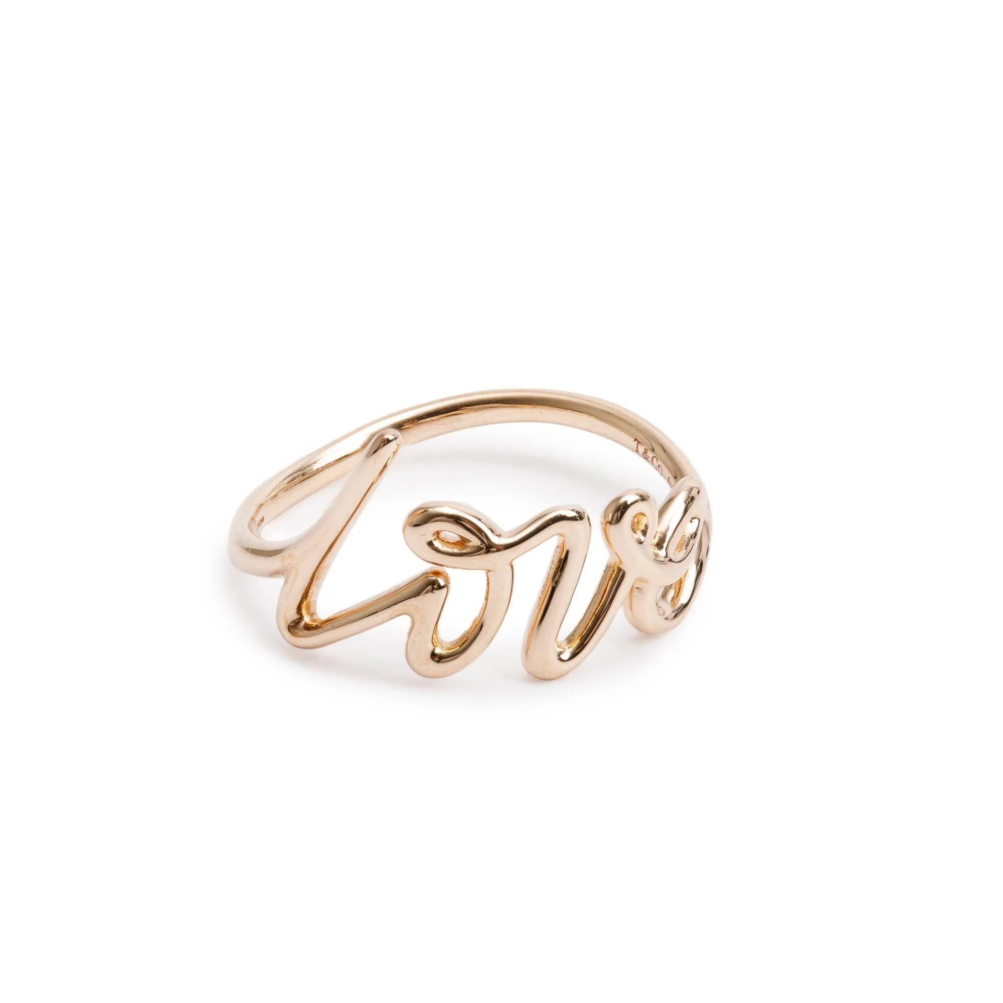 Tiffany & Co. 18K Rose Gold Paloma Picasso Graffiti Love Ring, Small Model, Size 6.25