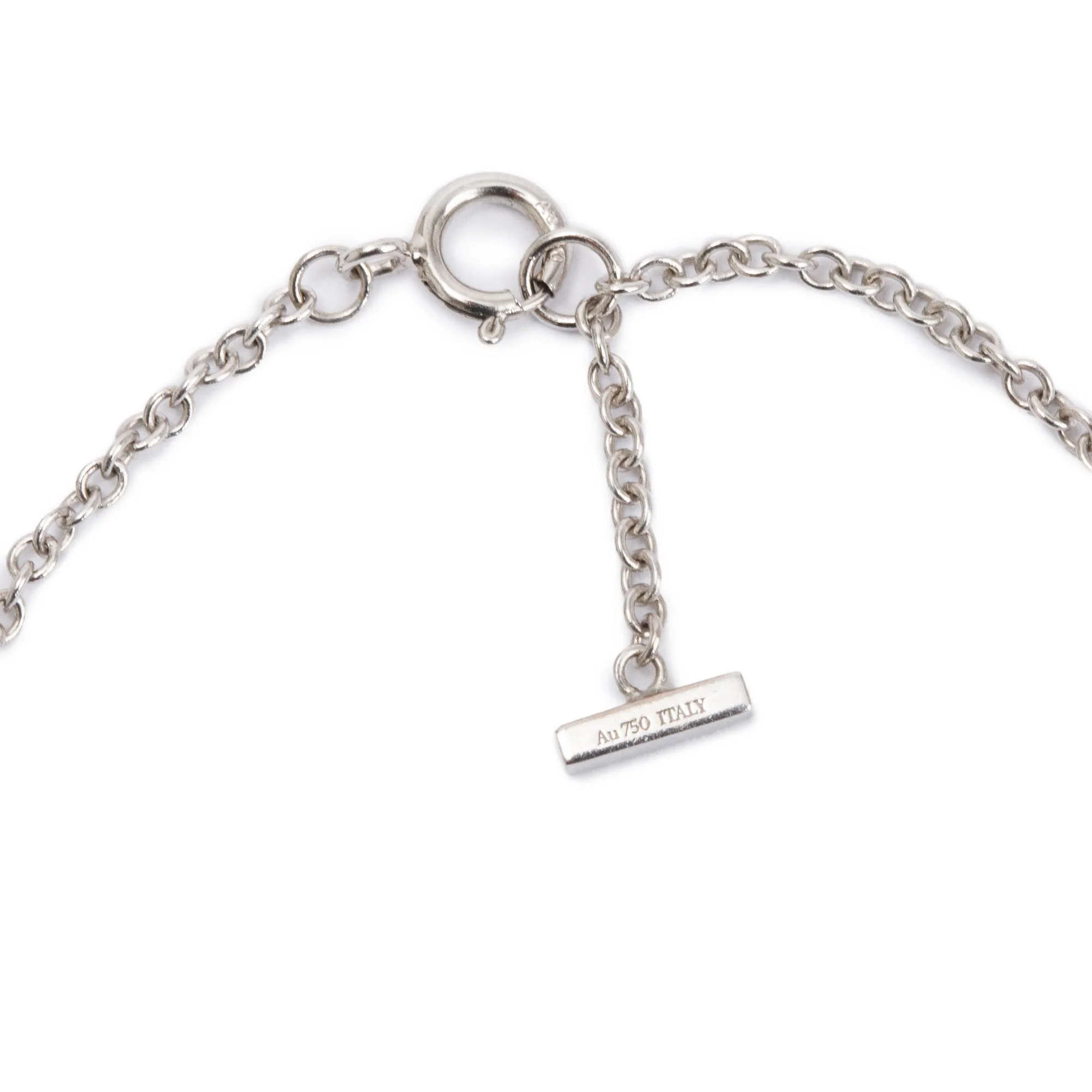 Tiffany & Co. 18k White Gold Mini T Smile Bracelet w/ Box - Image 4