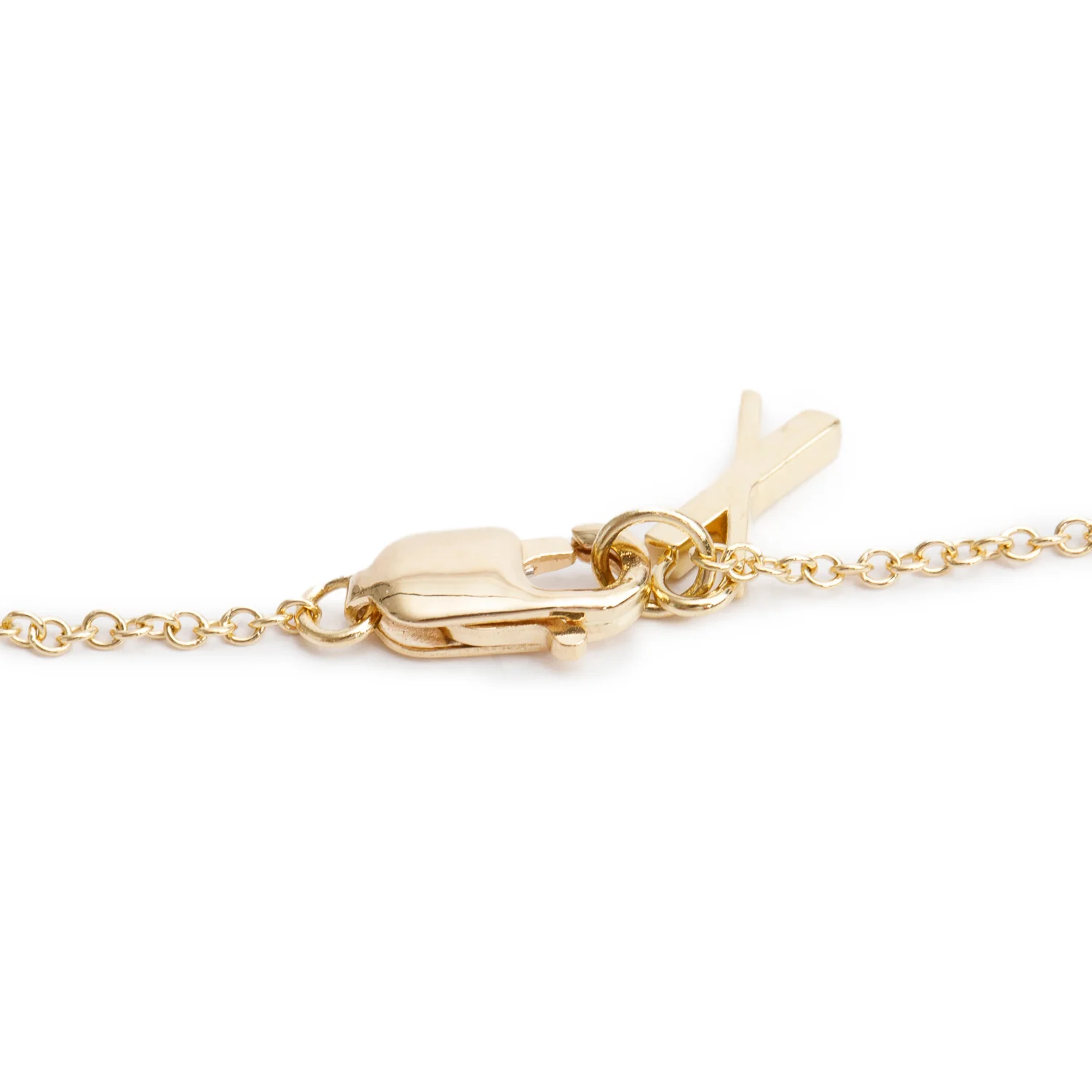 Tiffany & Co. 18k Yellow Gold Atlas X Closed Interlocking Pendant Necklace w/ Box - Image 4