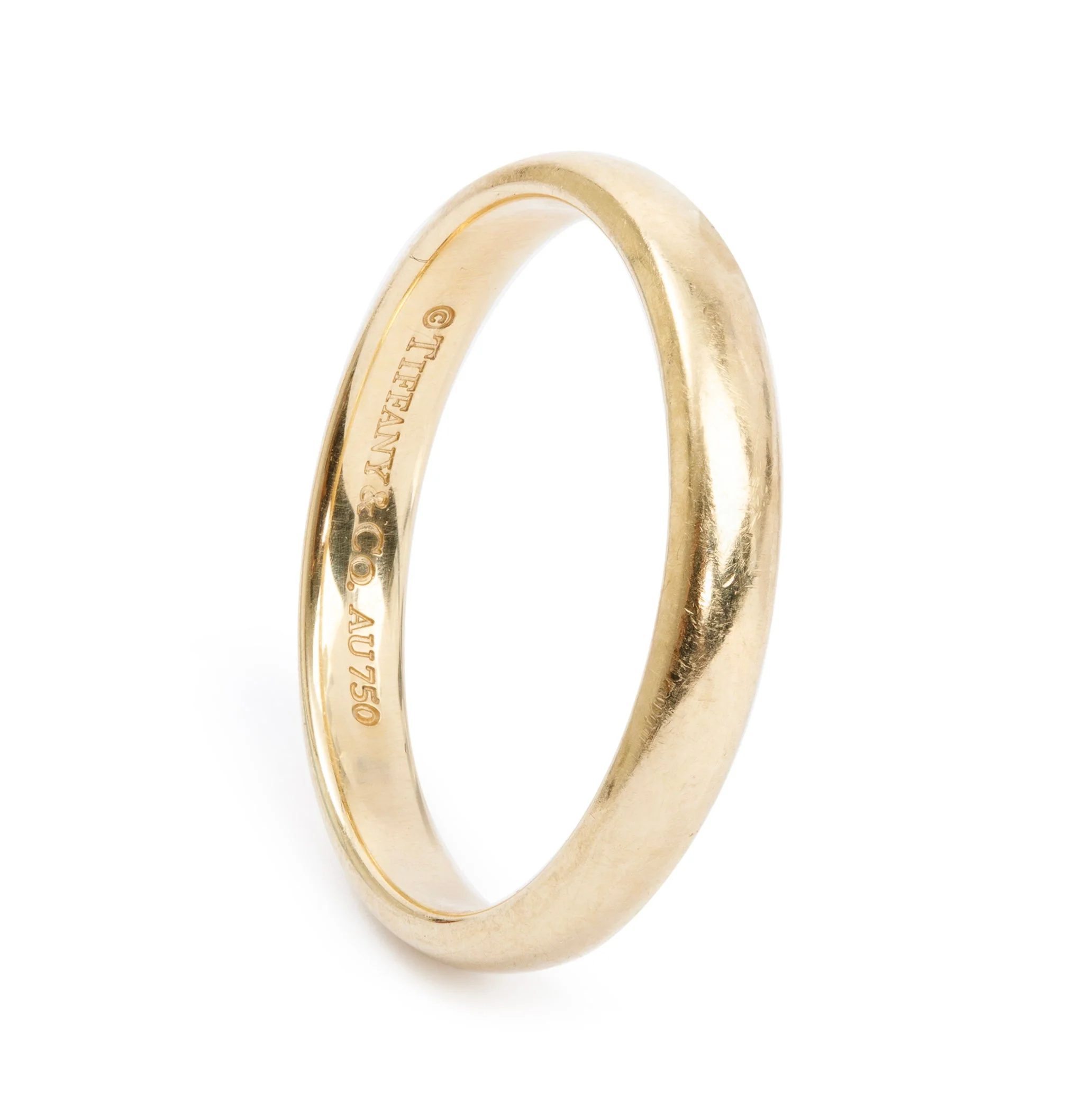 Tiffany & Co. 18k Yellow Gold Forever 3 MM Wedding Band Ring, Size 6.5 - Image 3