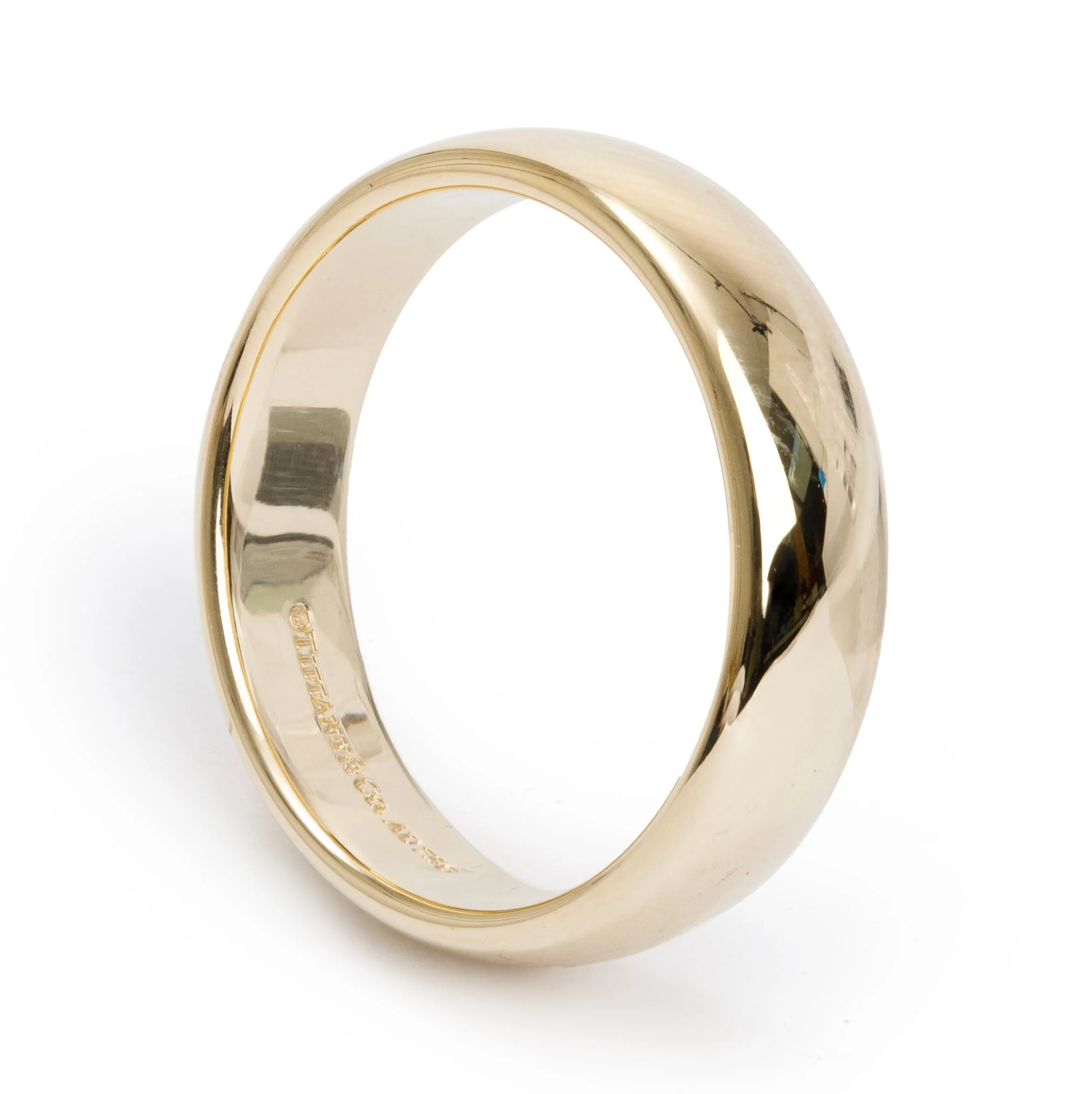 Tiffany & Co. 18k Yellow Gold Forever 6 MM Wedding Band Ring, Size 10.75 - Image 2