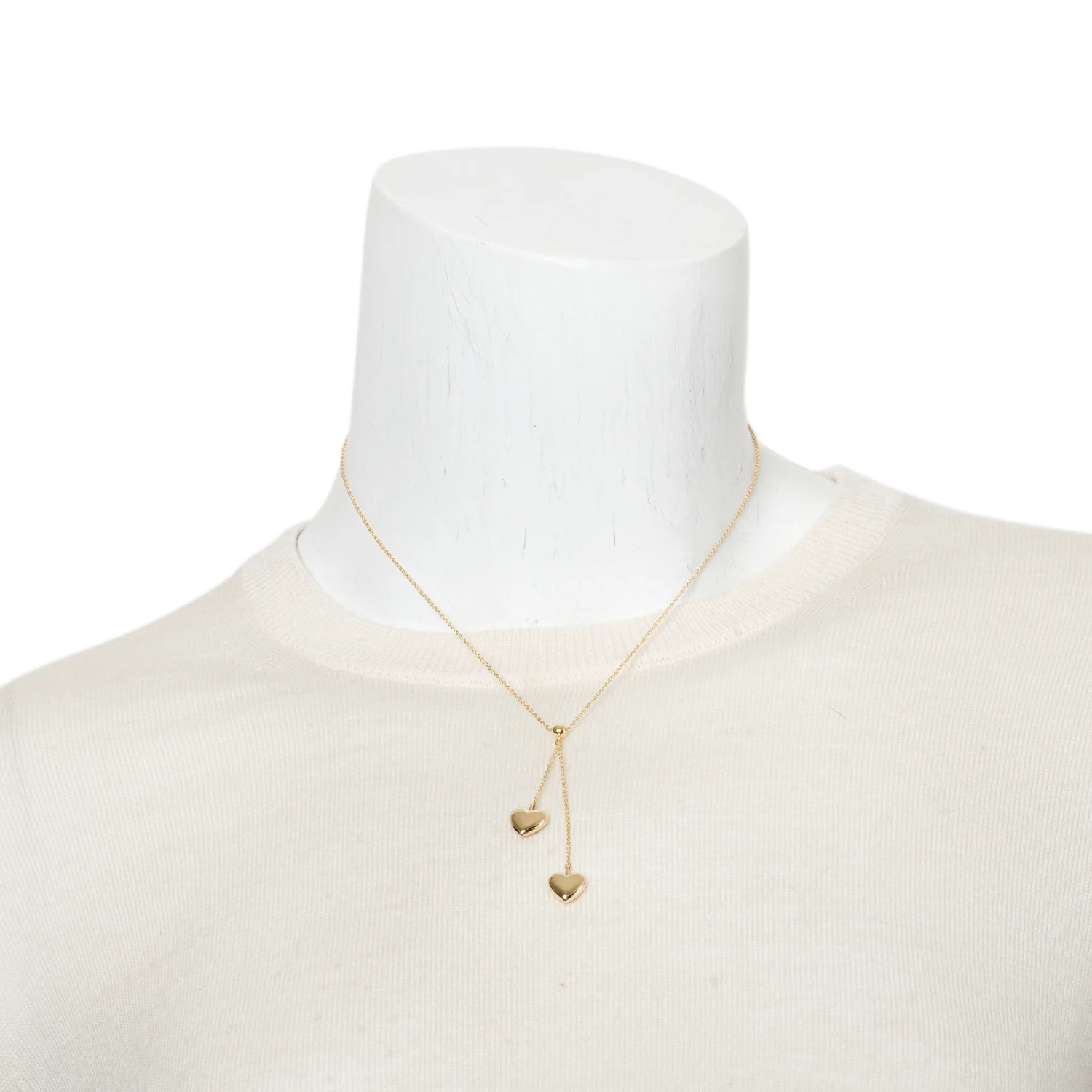 Tiffany & Co. 18k Yellow Gold Heart Drop Necklace w/ Box - Image 2