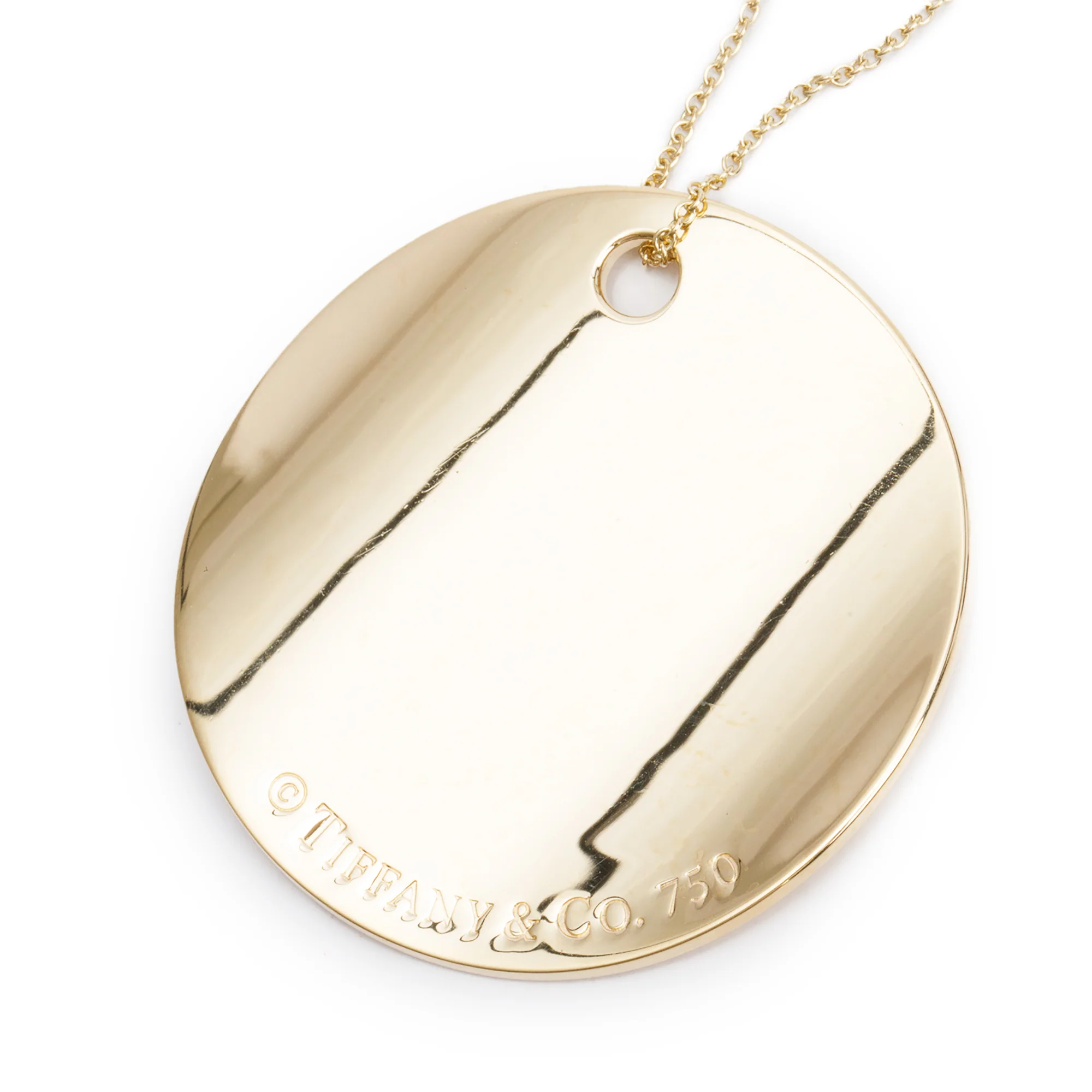 Tiffany & Co. 18k Yellow Gold Large Notes Round Pendant Necklace w/ Box - Image 5