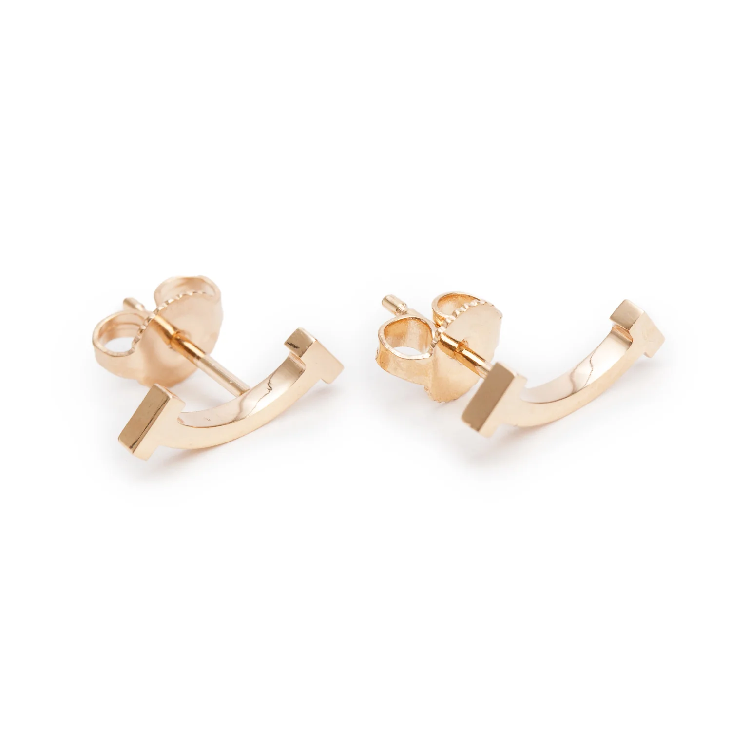 Tiffany & Co. 18k Yellow Gold Mini T Smile Earrings - Image 3