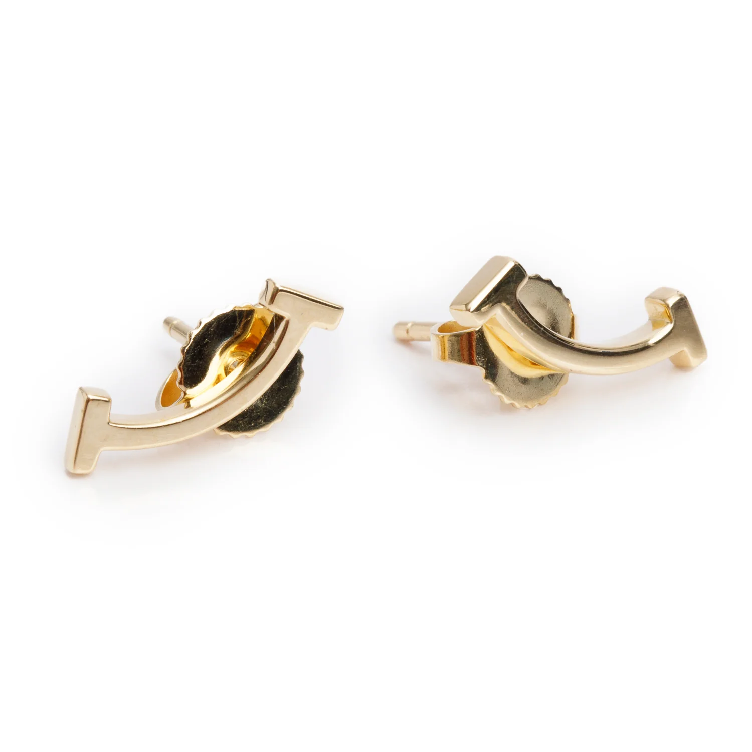 Tiffany & Co. 18k Yellow Gold Mini T Smile Earrings w/ Box - Image 4