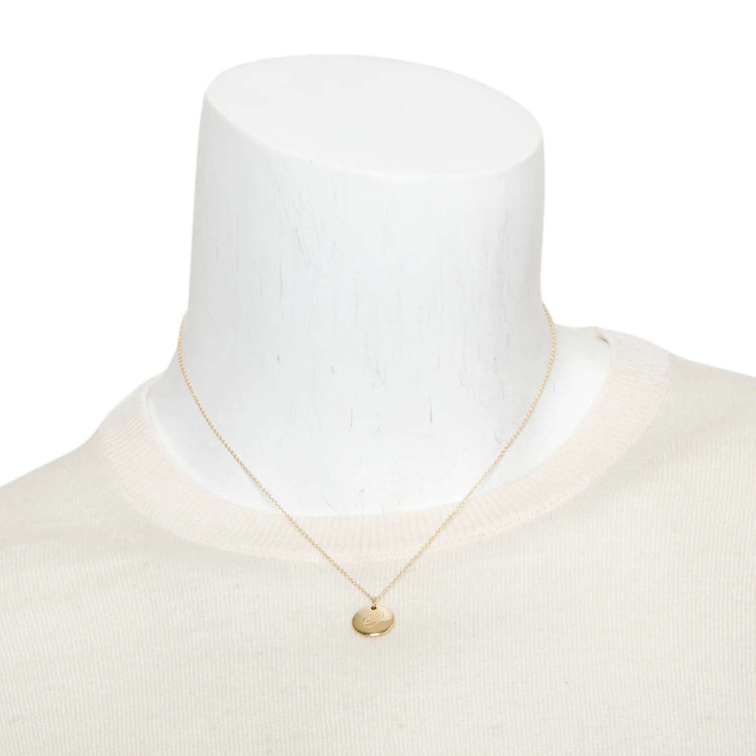 Tiffany & Co. 18k Yellow Gold Notes Alphabet Letter 'O' Disc Pendant Necklace w/ Box - Image 2