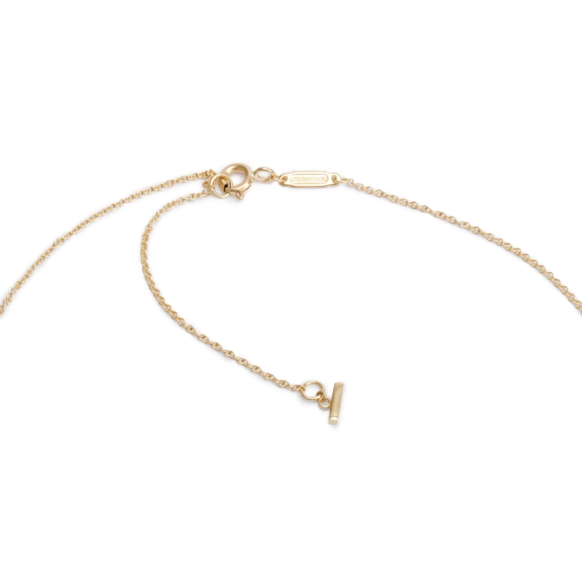 Tiffany & Co. 18k Yellow Gold Small T Smile Pendant Necklace w/ Box - Image 5