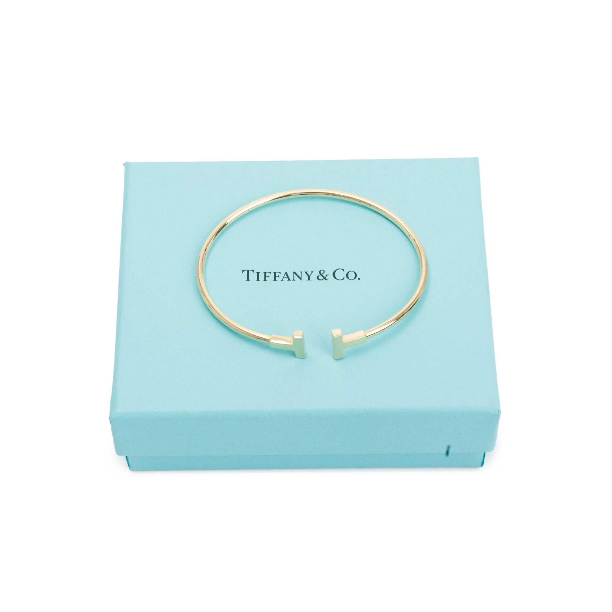 Tiffany & Co. 18k Yellow Gold T Wire Bracelet w/ Box - Image 2