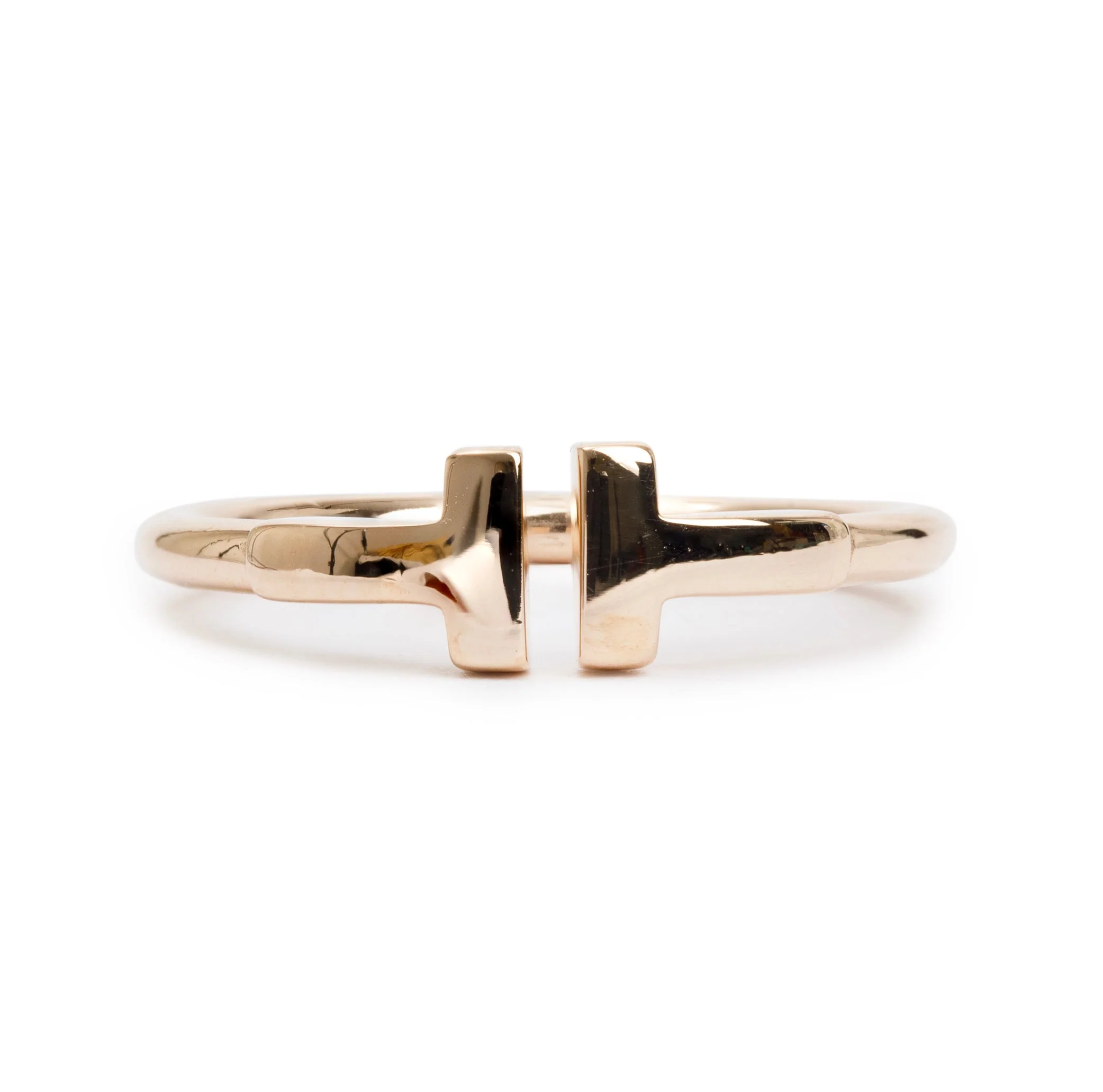 Tiffany & Co. 18k Yellow Gold T Wire Ring, Size 7 - Image 2