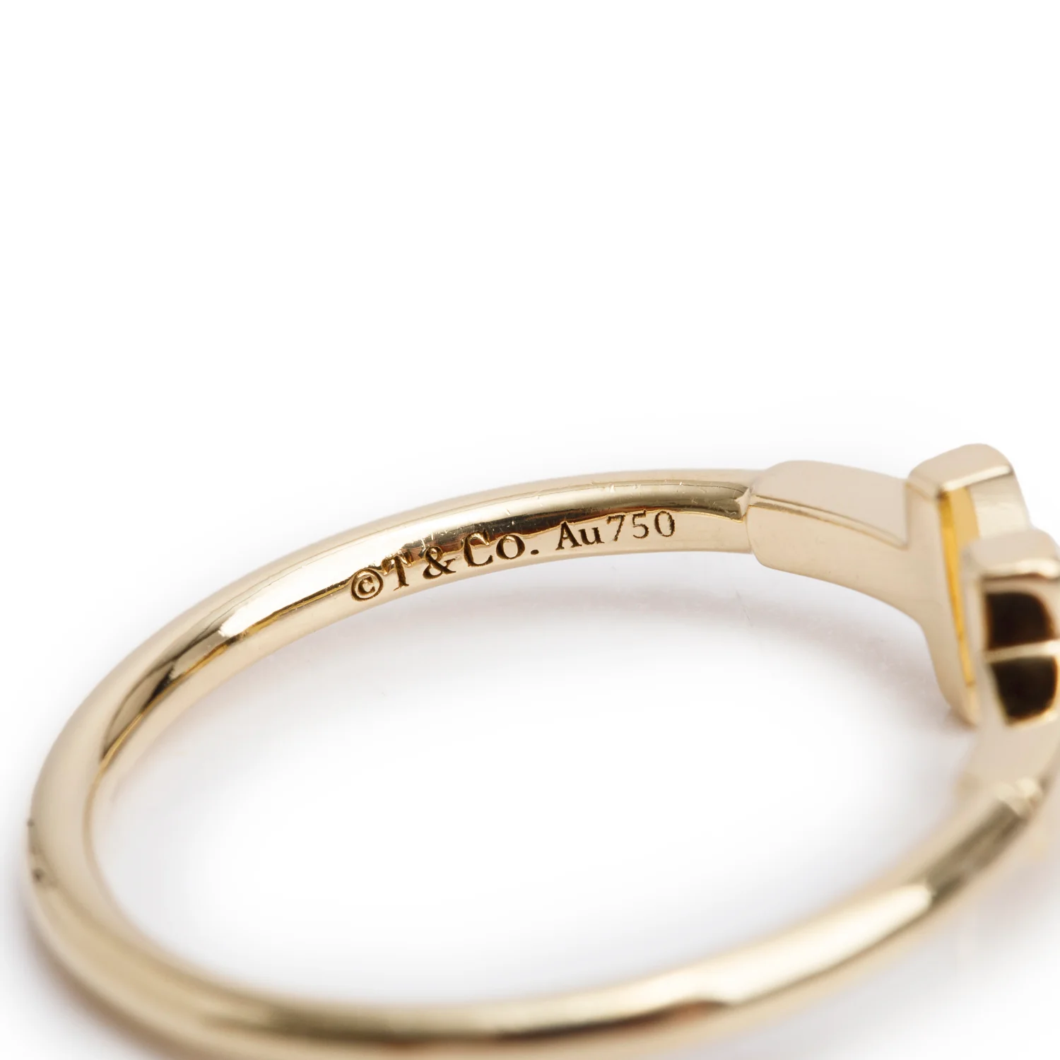 Tiffany & Co. 18k Yellow Gold T Wire Ring, Size 8.5 w/ Box - Image 3
