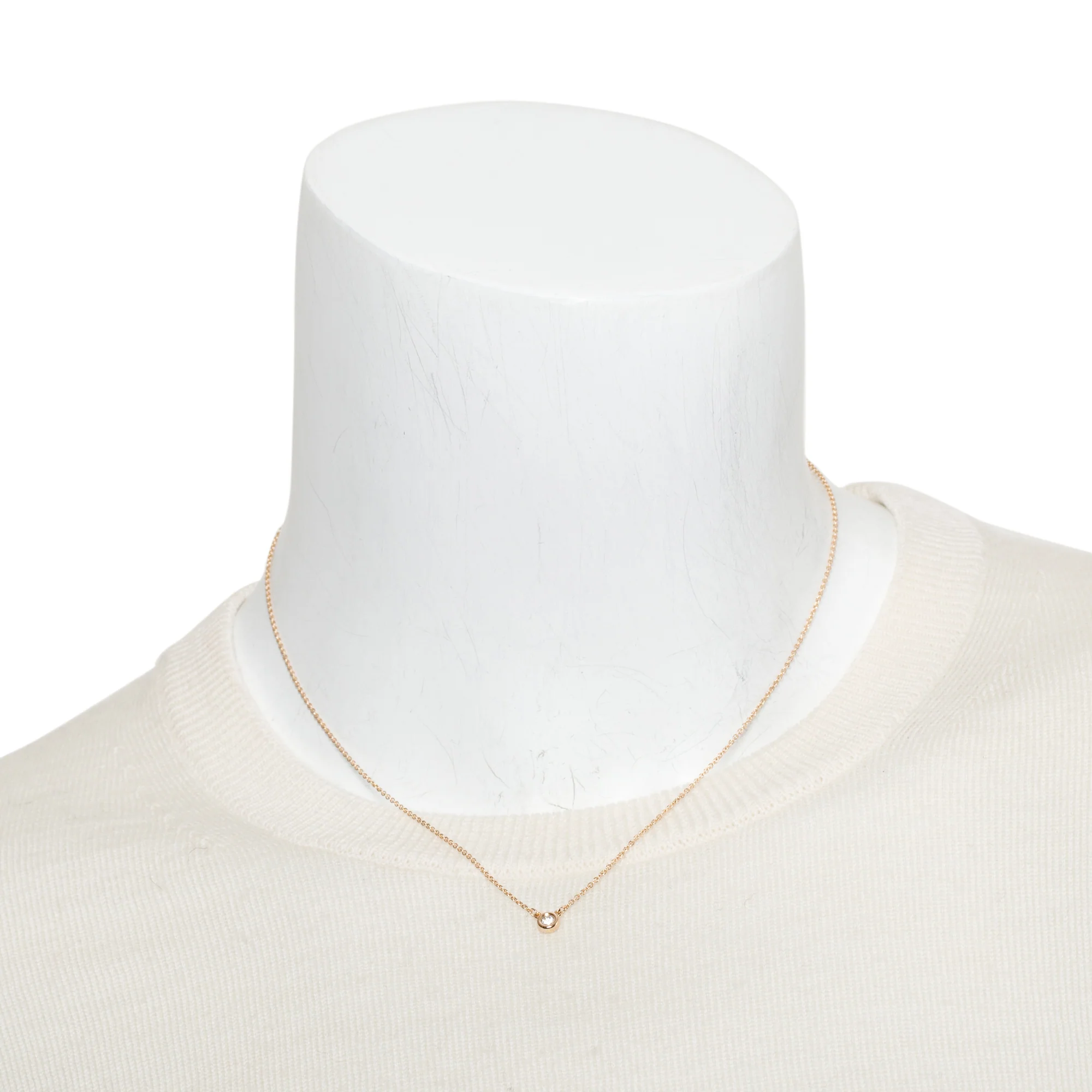 Tiffany & Co. Elsa Peretti 18k Rose Gold 0.07 ct. Diamonds by the Yard Pendant Necklace w/ Box & Receipt - Image 2