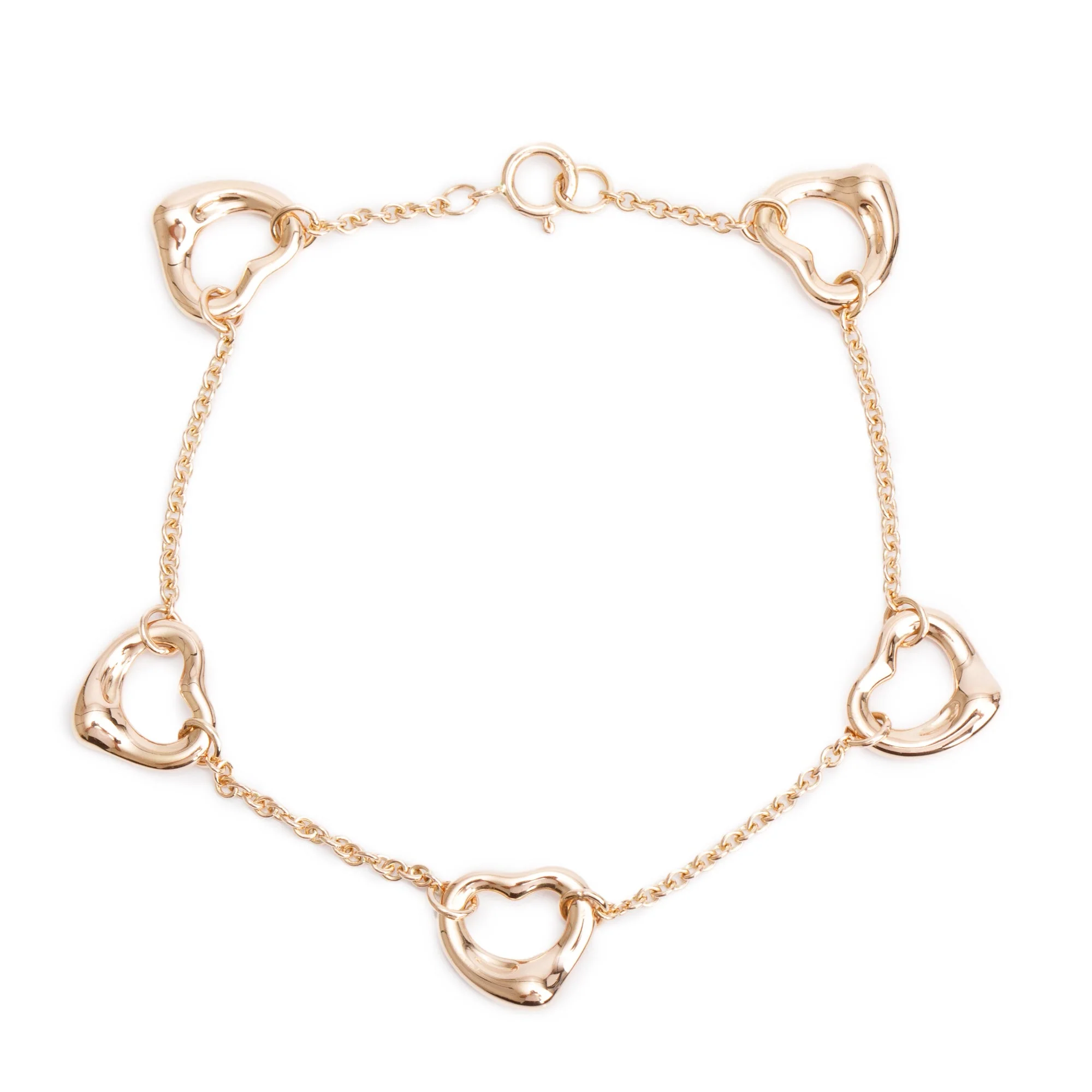 Tiffany & Co. Elsa Peretti 18k Rose Gold Open Heart Bracelet w/ Box
