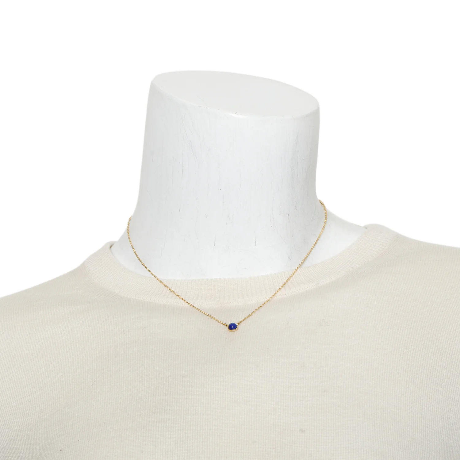 Tiffany & Co. Elsa Peretti 18k Yellow Gold Lapis Lazuli Color by the Yard Pendant Necklace w/ Box - Image 2