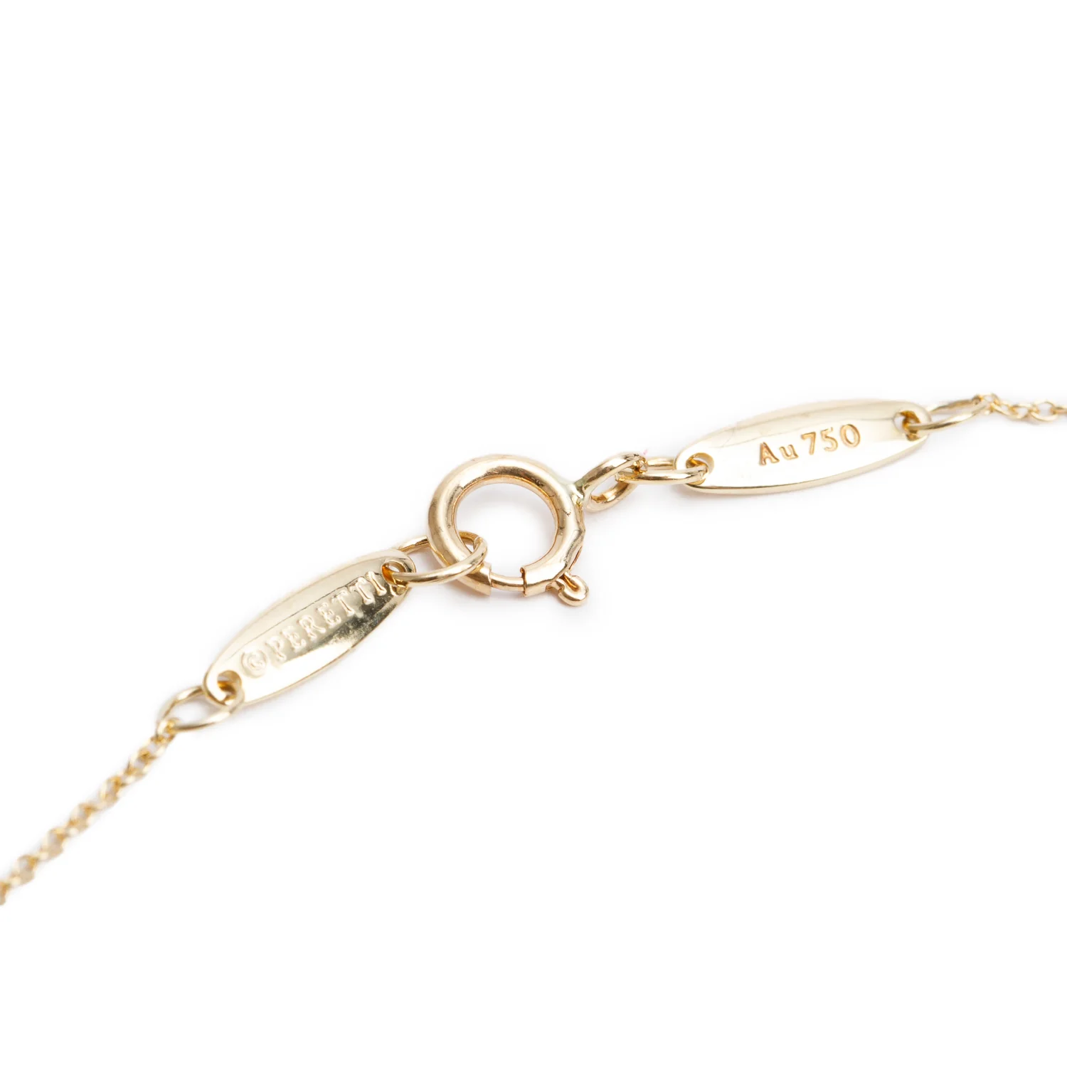 Tiffany & Co. Elsa Peretti 18k Yellow Gold Mini 7 MM Open Heart Pendant Necklace w/ Box - Image 4
