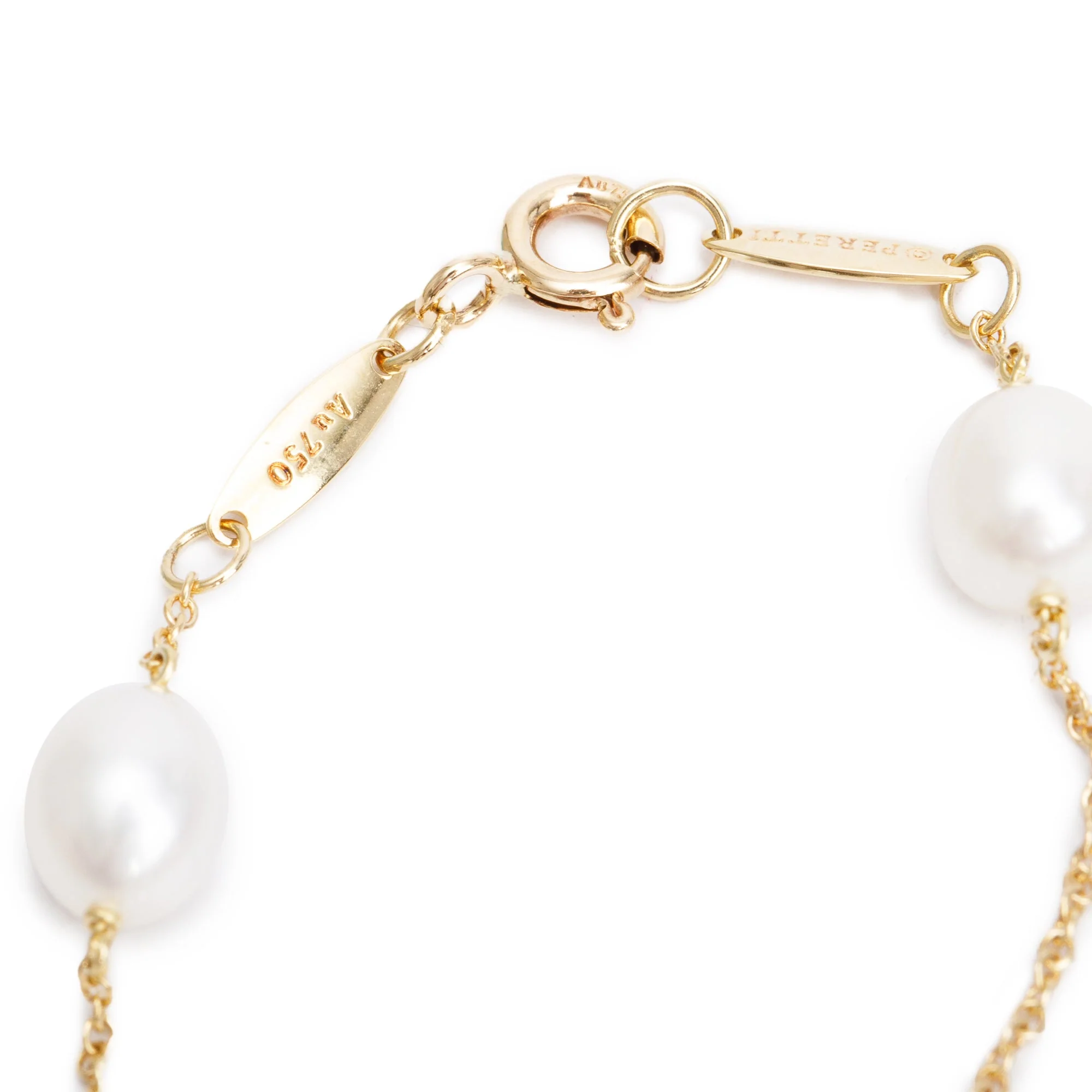 Tiffany & Co. Elsa Peretti 18k Yellow Gold Pearls by the Yard Bracelet w/ Box - Image 4
