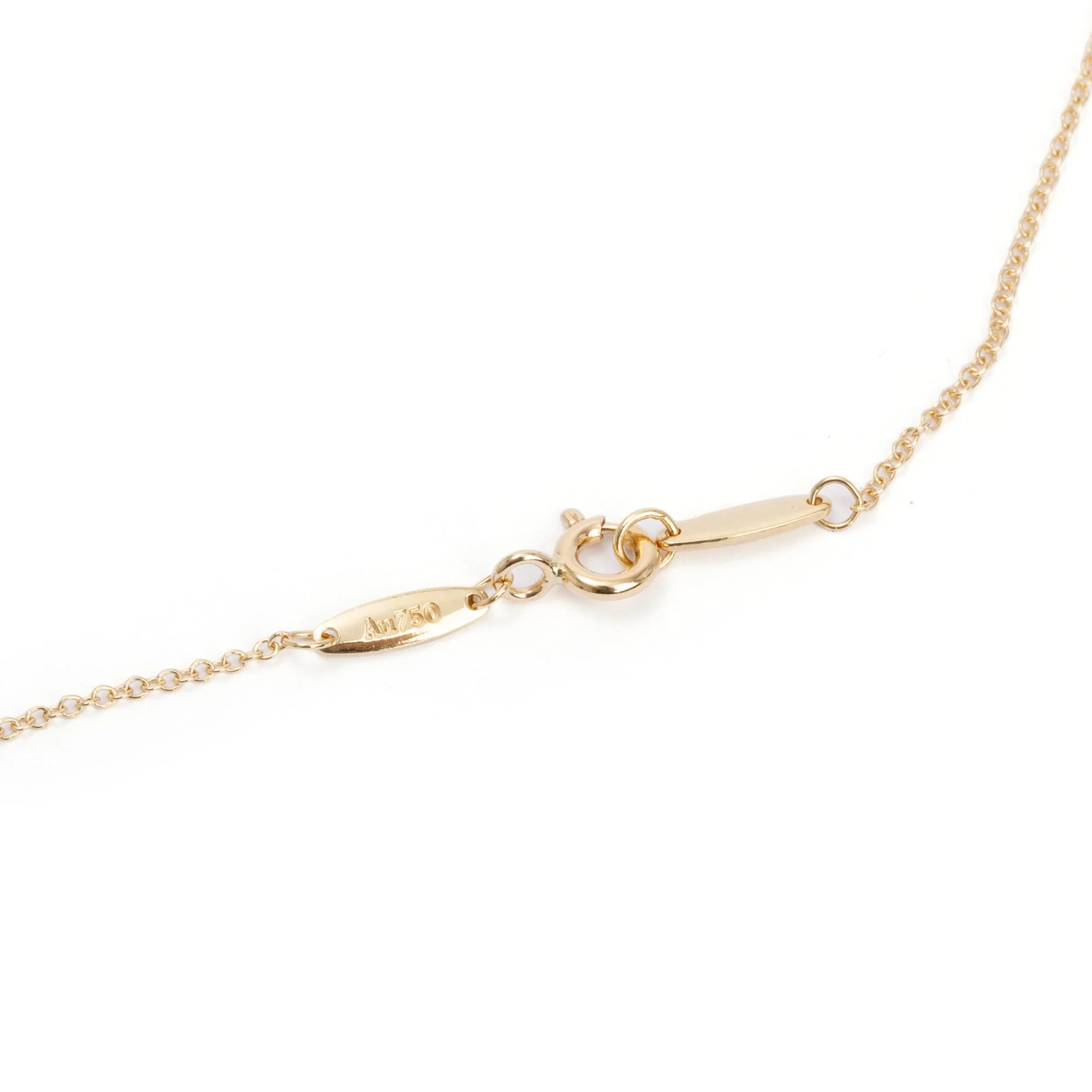 Tiffany & Co. Elsa Peretti 18k Yellow Gold Ruby Color by the Yard Pendant Necklace - Image 3