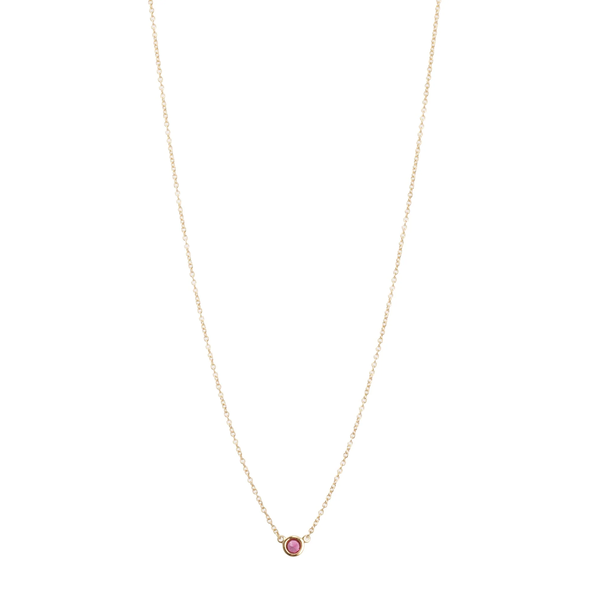 Tiffany & Co. Elsa Peretti 18k Yellow Gold Ruby Color by the Yard Pendant Necklace - Image 4