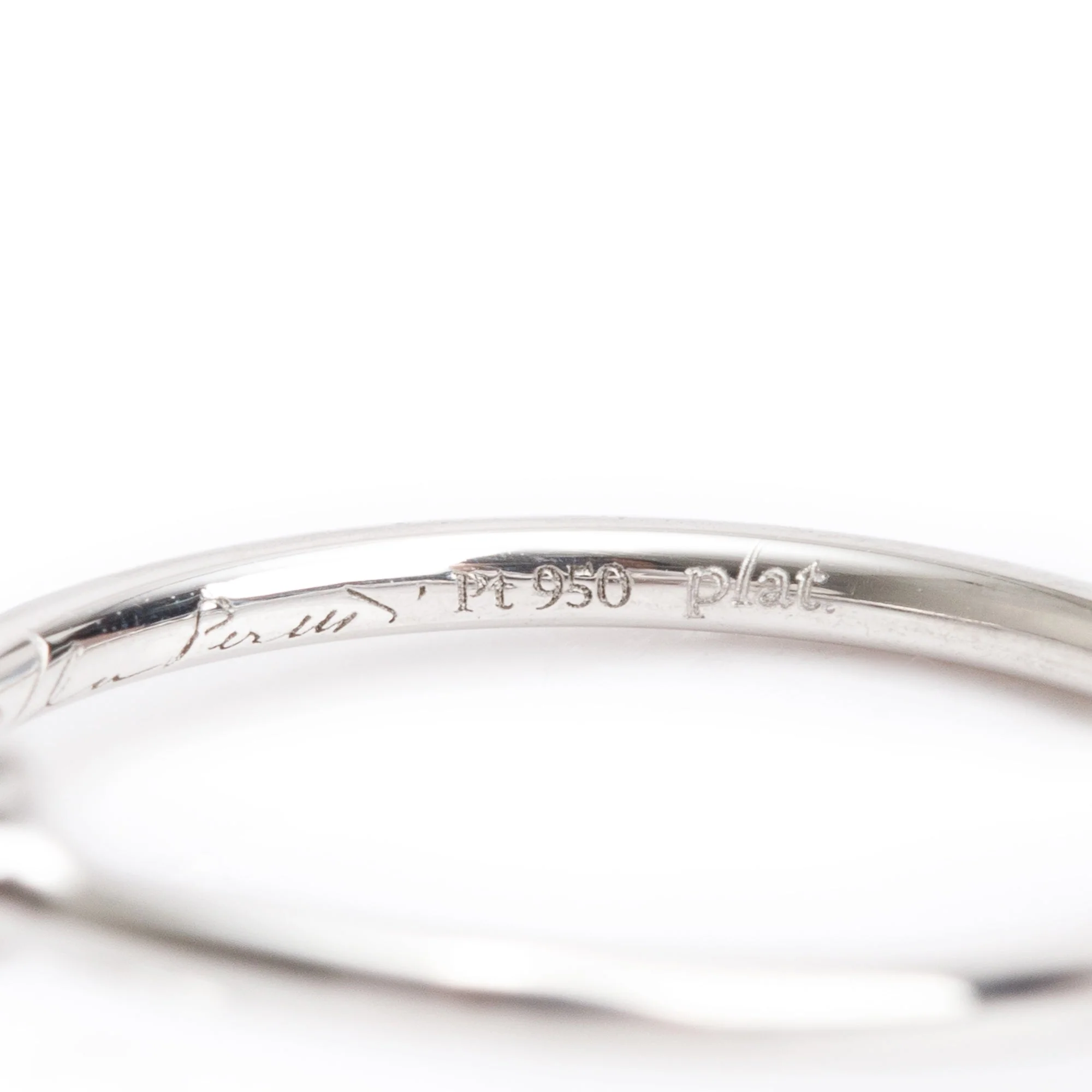 Tiffany & Co. Elsa Peretti Platinum Diamond Hoop Ring, Size 4.25 - Image 2