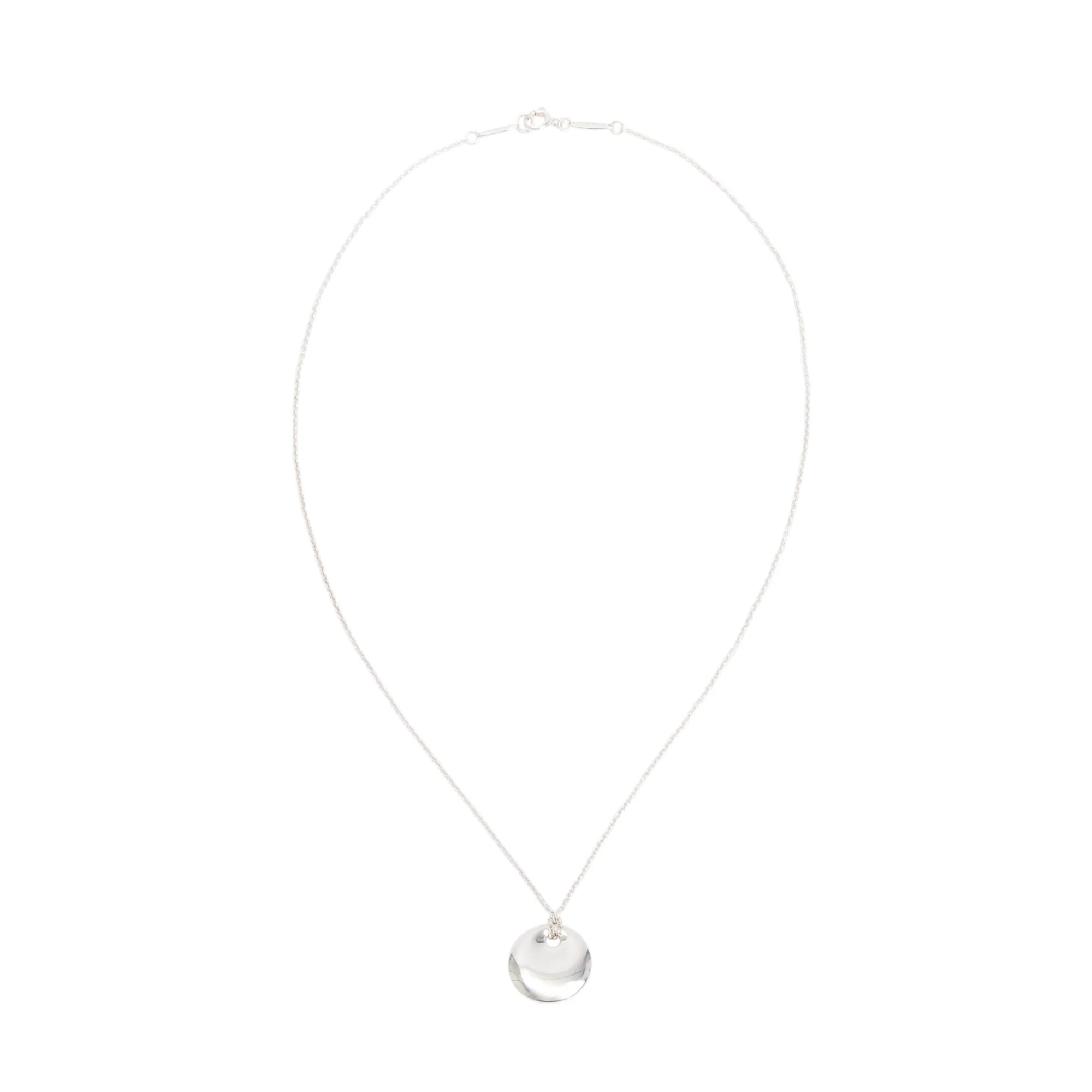 Tiffany & Co. Elsa Peretti Sterling Silver 14 MM Round Pendant Necklace