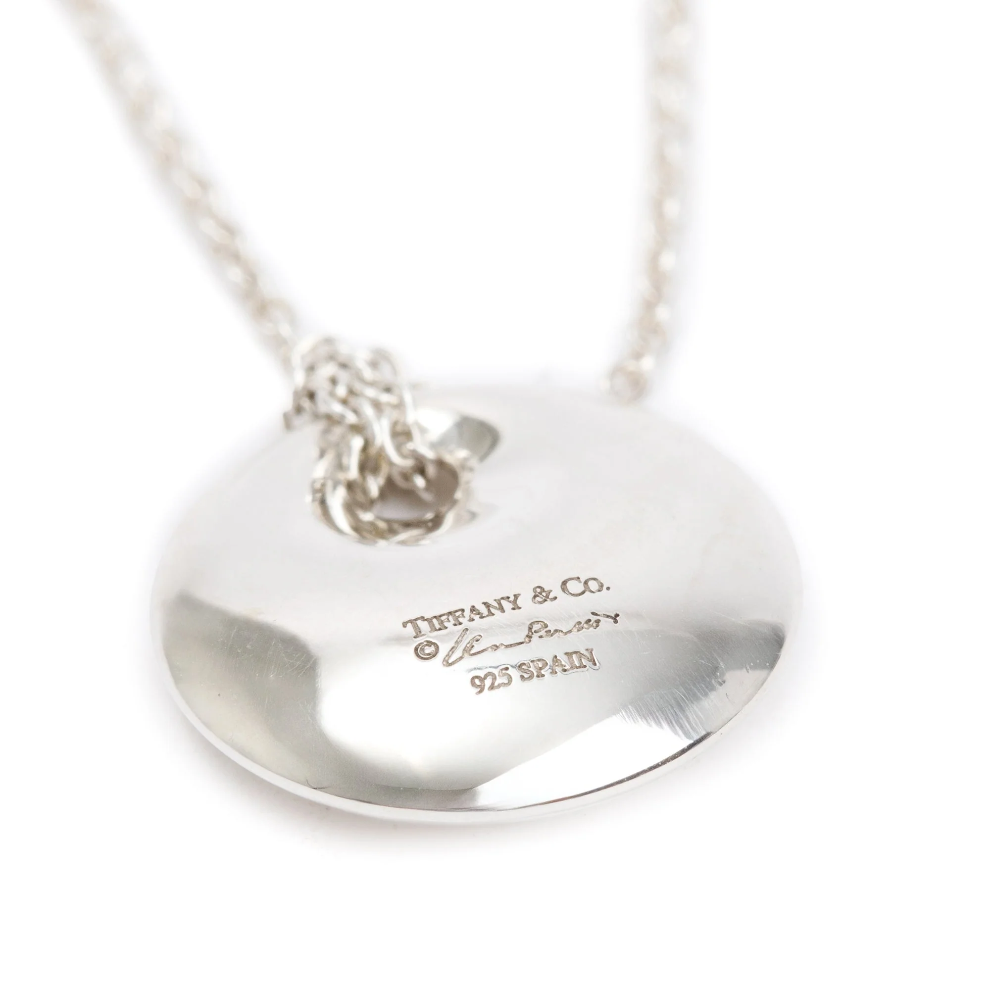 Tiffany & Co. Elsa Peretti Sterling Silver 14 MM Round Pendant Necklace - Image 5