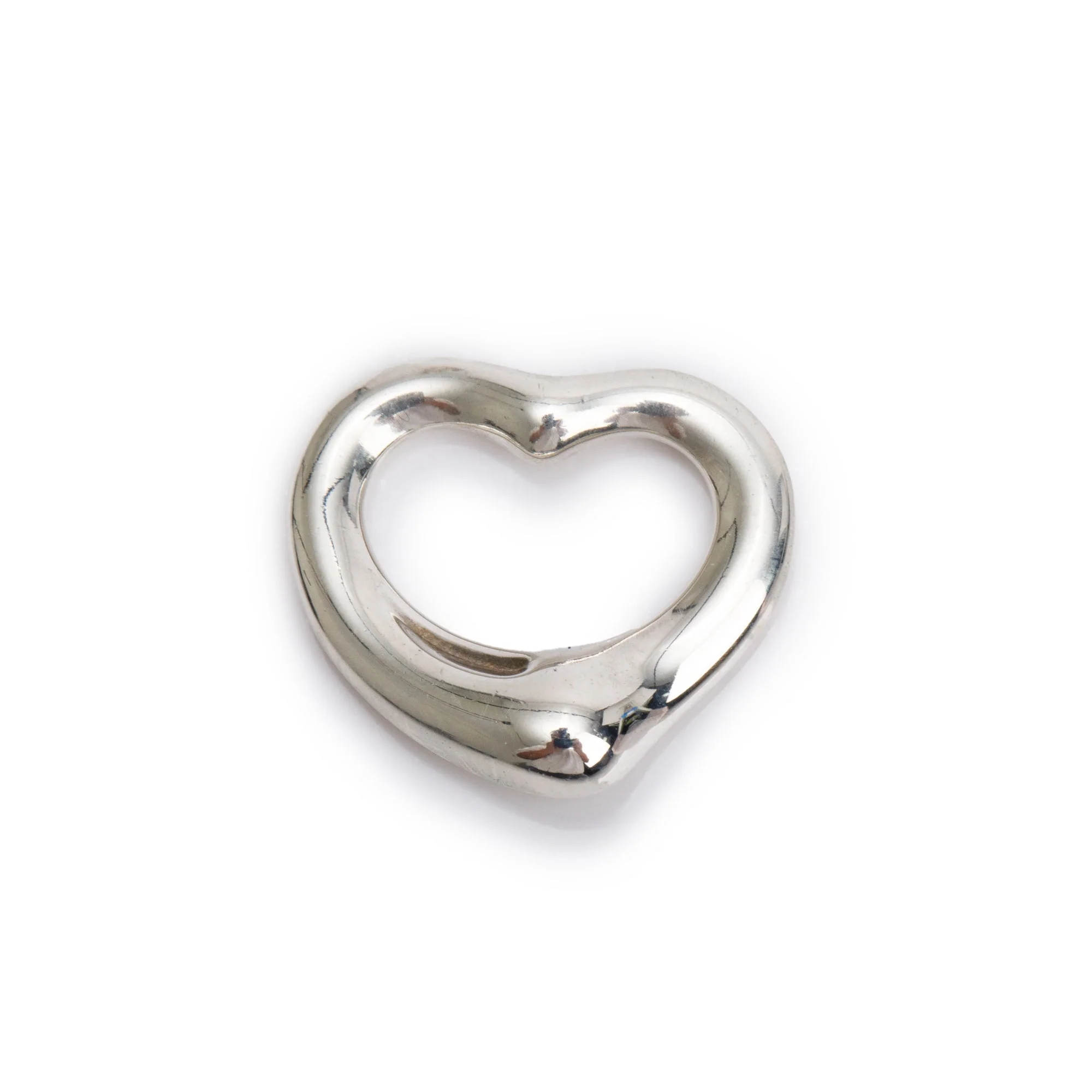 Tiffany & Co. Elsa Peretti Sterling Silver 16 MM Open Heart Pendant