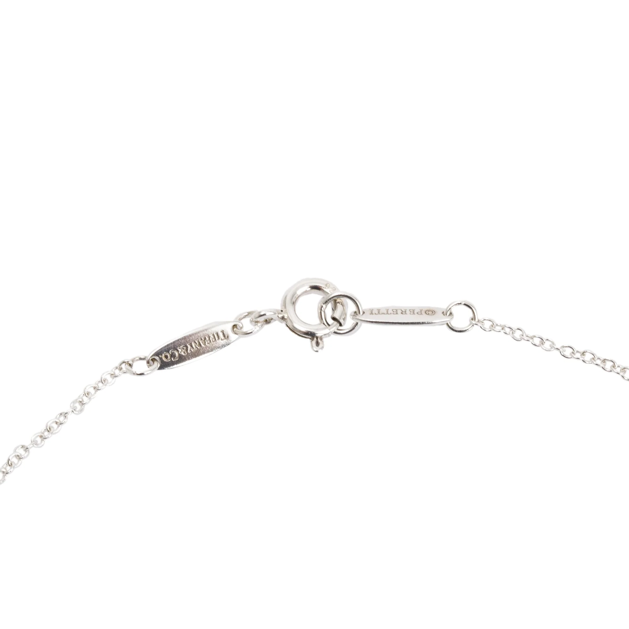 Tiffany & Co. Elsa Peretti Sterling Silver 16 MM Open Heart Pendant Necklace - Image 4