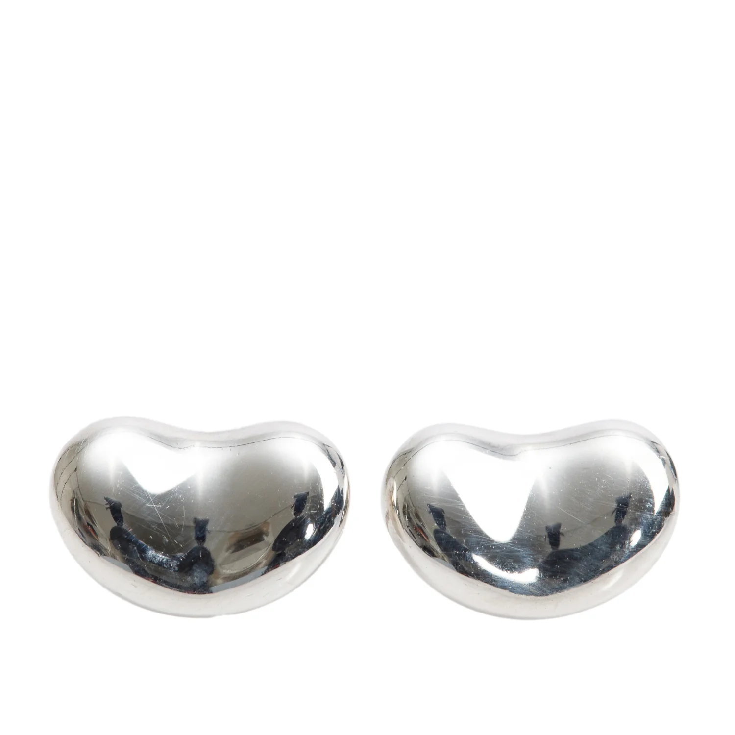 Tiffany & Co. Elsa Peretti Sterling Silver 9 MM Bean Earrings