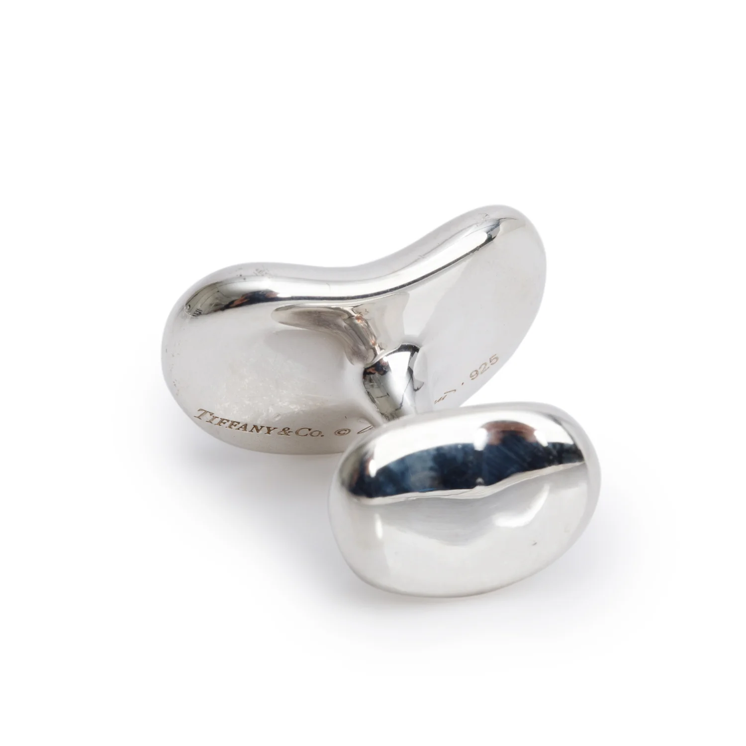 Tiffany & Co. Elsa Peretti Sterling Silver Bean Cufflinks - Image 3