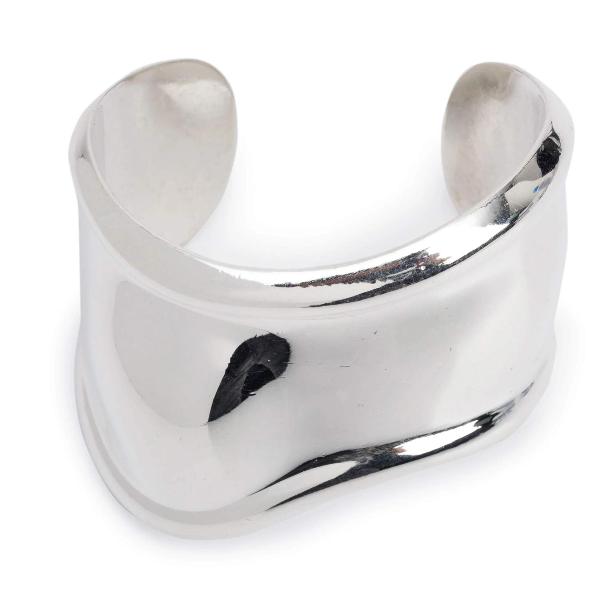 Tiffany & Co. Elsa Peretti Sterling Silver Bone Cuff Bracelet w/ Box - Image 3