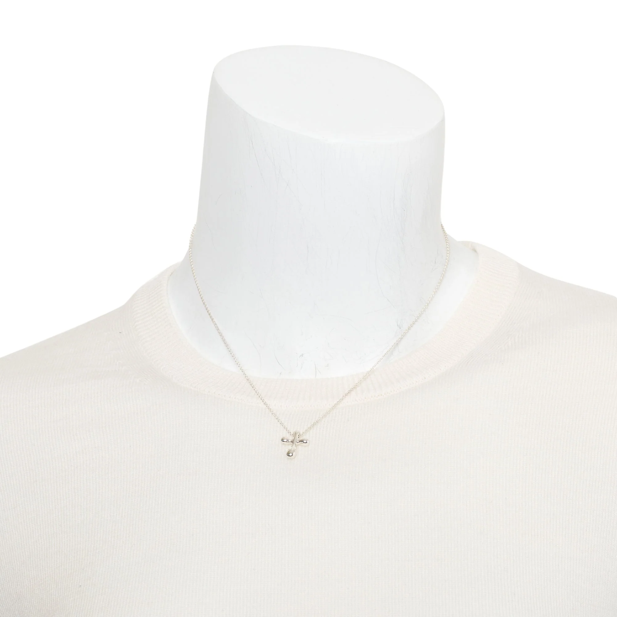 Tiffany & Co. Elsa Peretti Sterling Silver Cross Pendant Necklace - Image 4