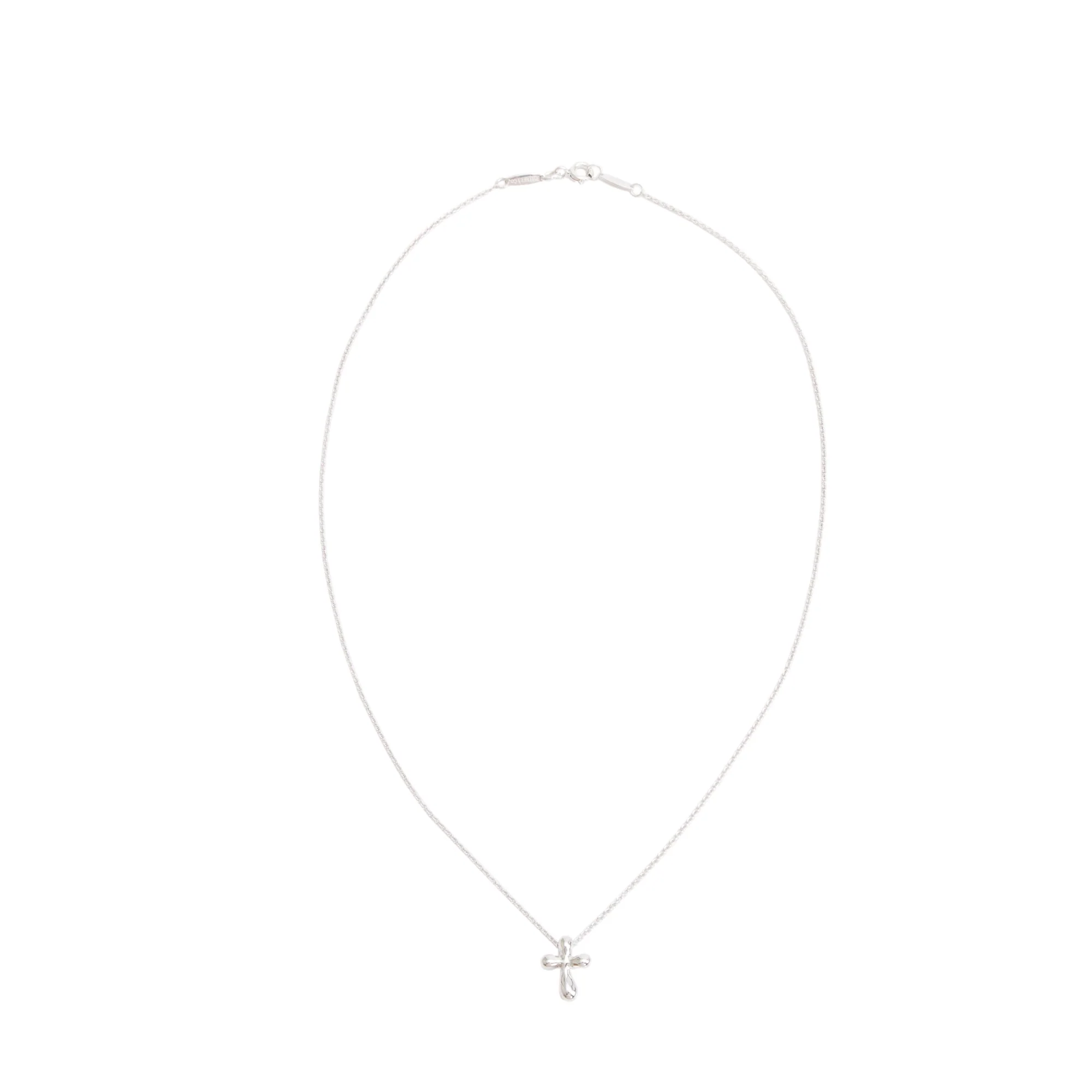 Tiffany & Co. Elsa Peretti  Sterling Silver Cross Pendant Necklace