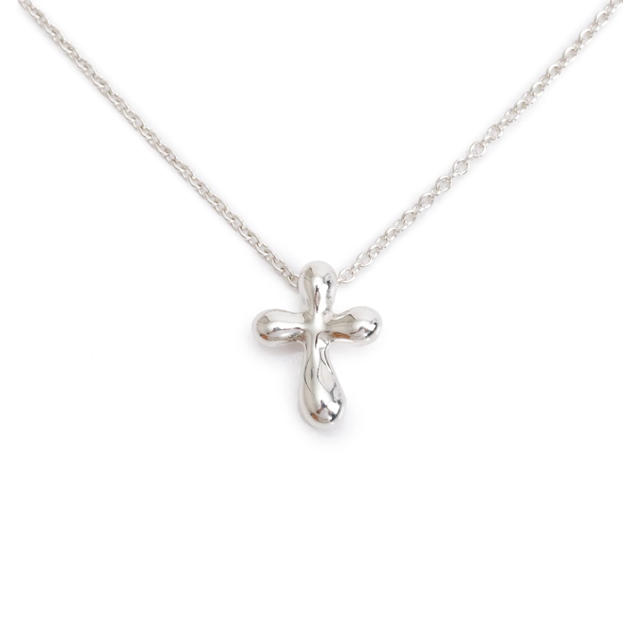 Tiffany & Co. Elsa Peretti  Sterling Silver Cross Pendant Necklace - Image 3