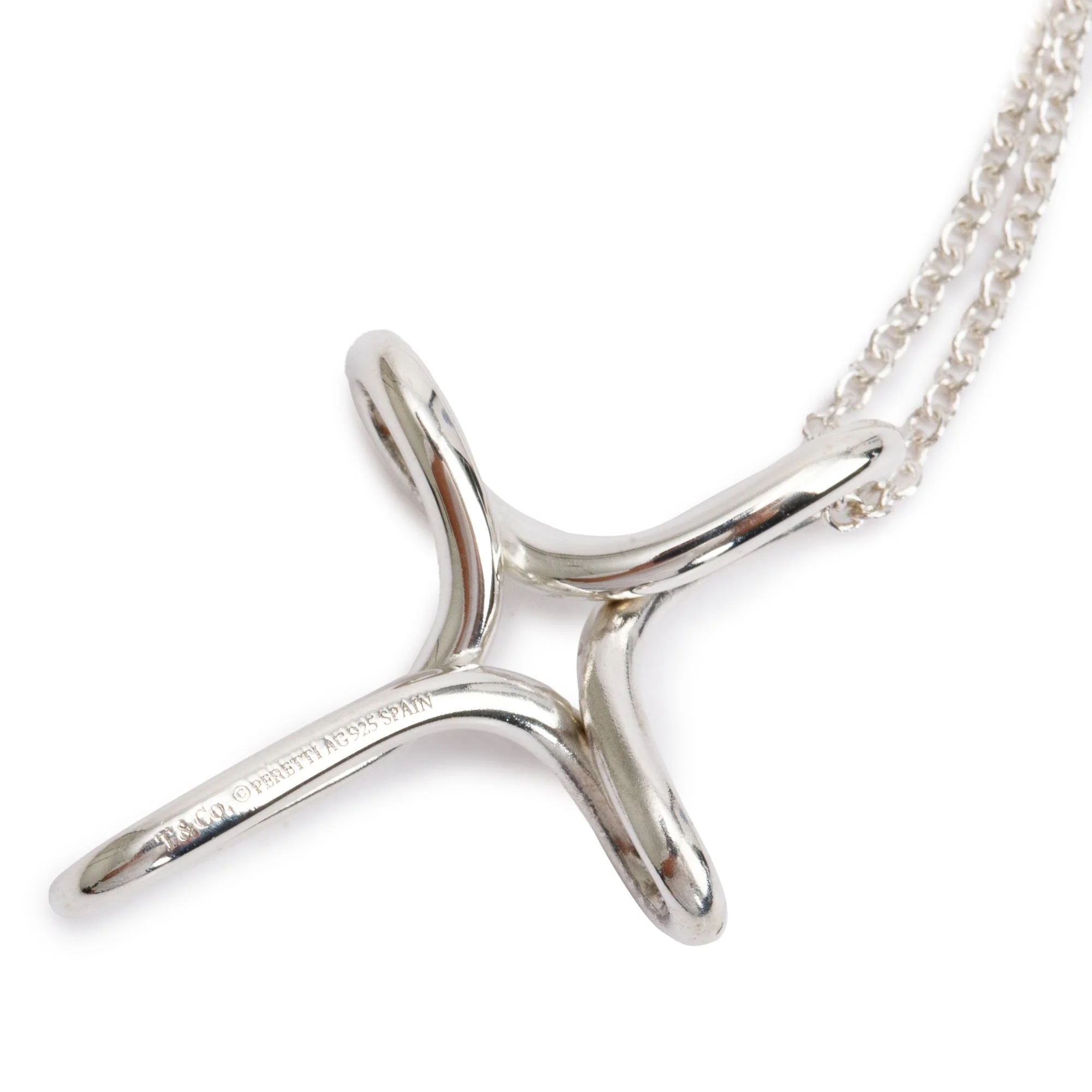 Tiffany & Co. Elsa Peretti Sterling Silver Medium Infinity Cross Pendant Necklace - Image 6
