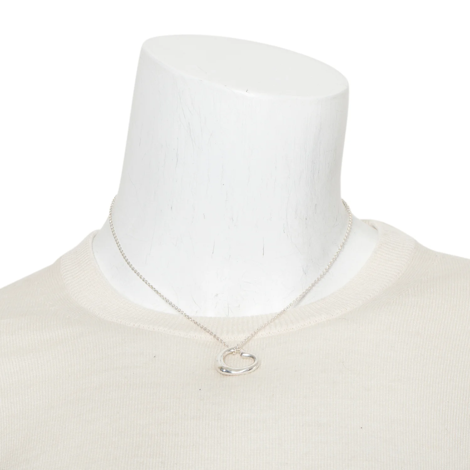 Tiffany & Co. Elsa Peretti Sterling Silver Open Heart Pendant Necklace, 22 MM - Image 2