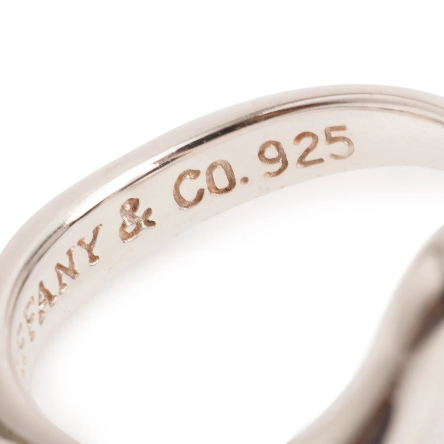 Tiffany & Co. Elsa Peretti Sterling Silver Open Heart Ring, Size 5.25 - Image 2