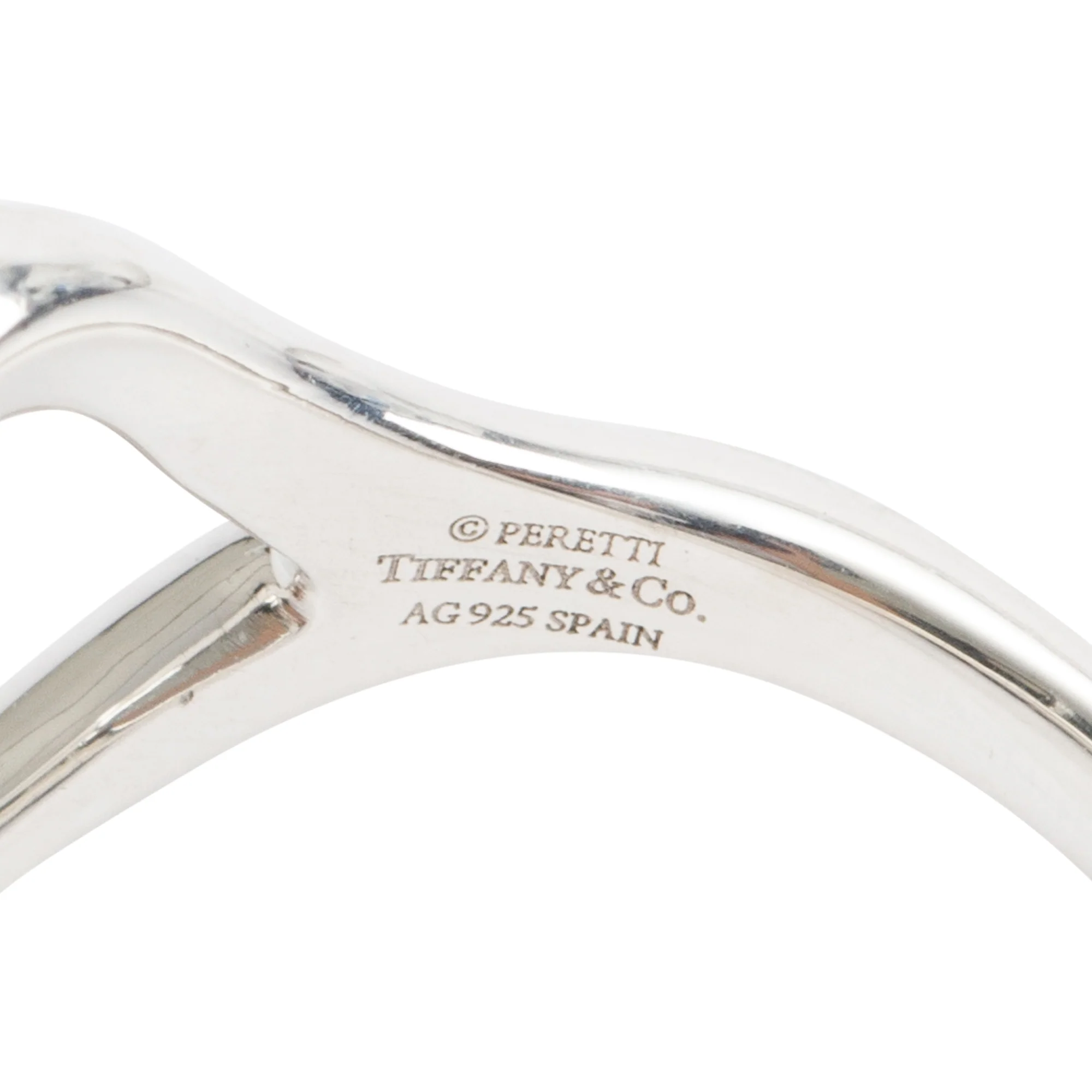 Tiffany & Co. Elsa Peretti Sterling Silver Open Heart Ring, Size 5.5 - Image 2