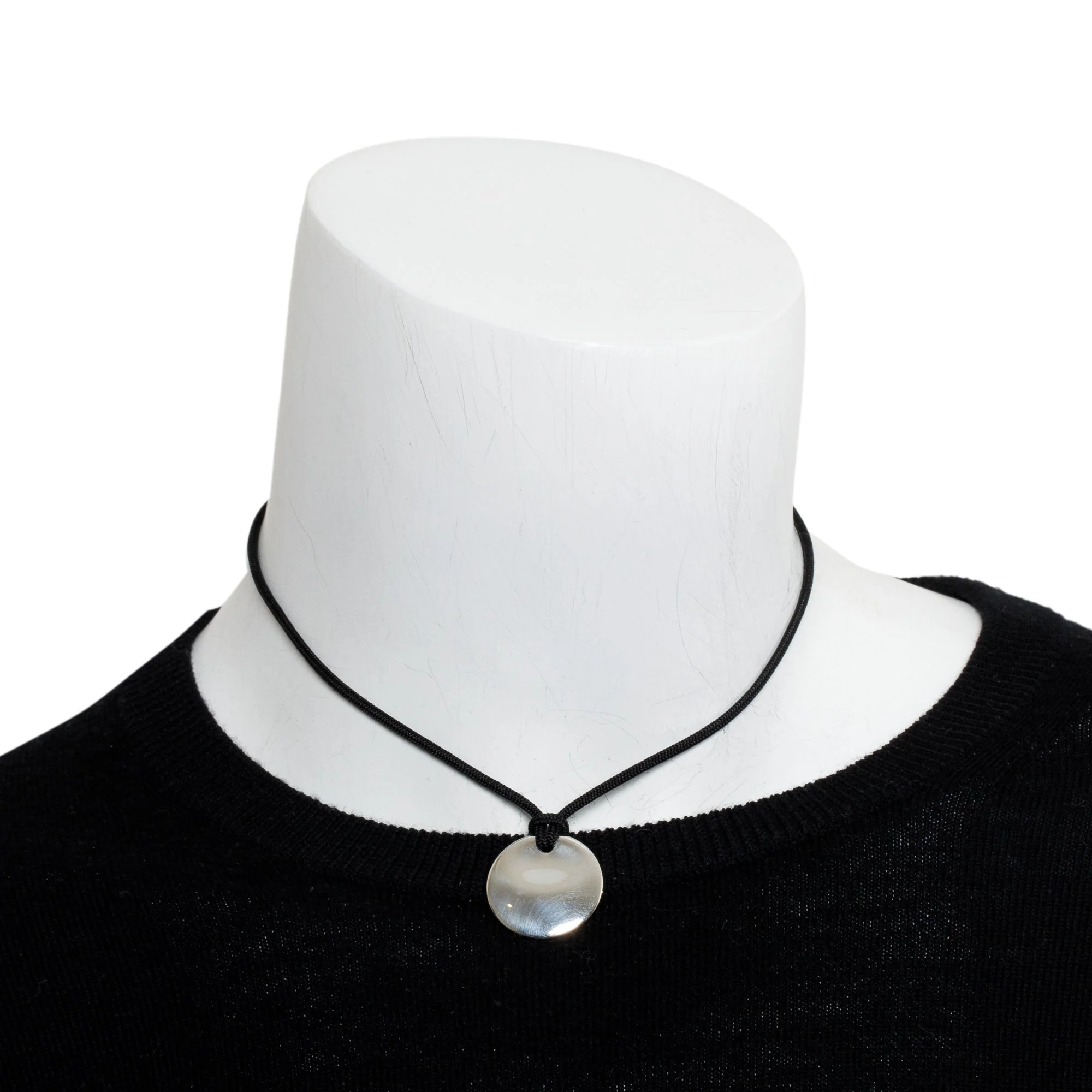 Tiffany & Co. Elsa Peretti Sterling Silver Round Pendant Necklace - Image 2