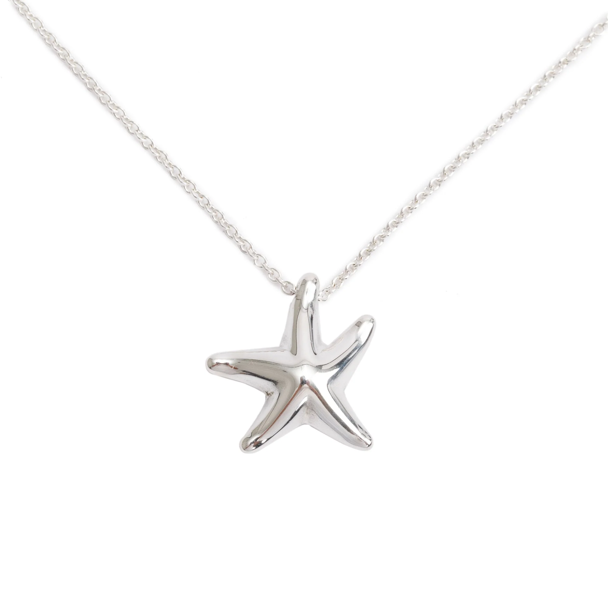 Tiffany & Co. Elsa Peretti Sterling Silver Starfish Pendant Necklace - Image 3