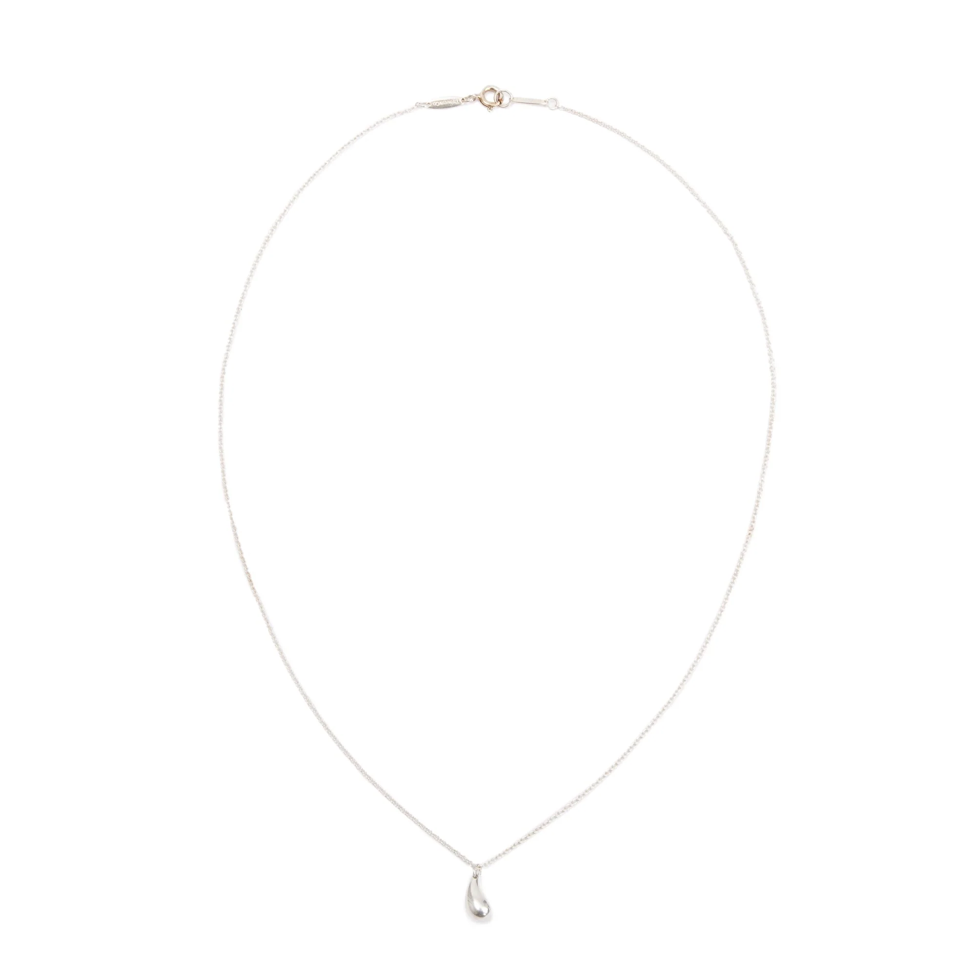 Tiffany & Co. Elsa Peretti Sterling Silver Teardrop Pendant Necklace