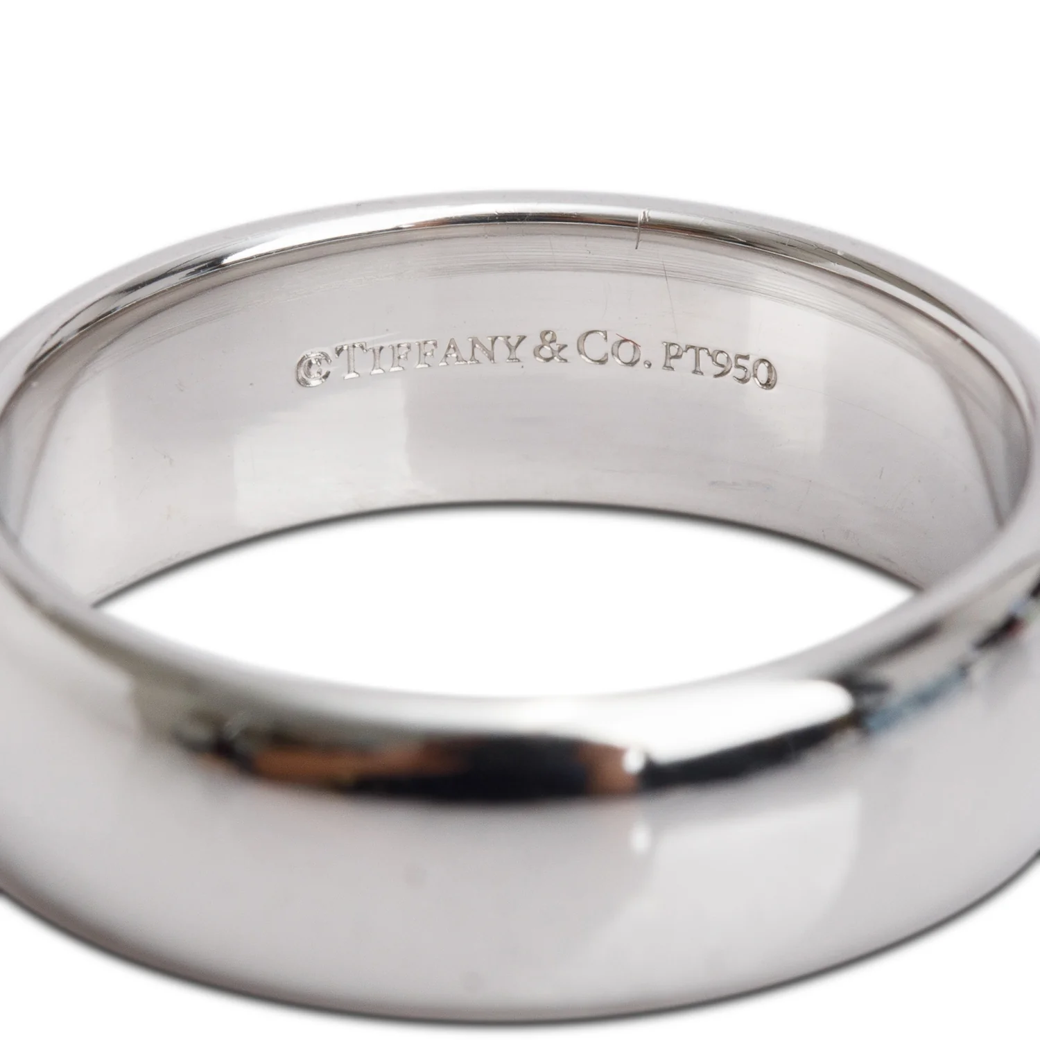 Tiffany & Co. Forever Platinum 6 MM Wedding Band Ring, Size 7.25 - Image 2