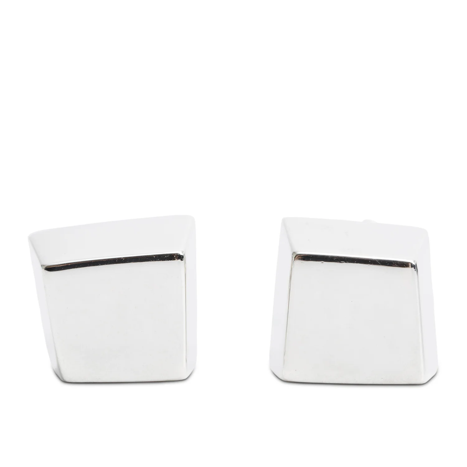 Tiffany & Co. Frank Gehry Sterling Silver Torque Cube Stud Earrings