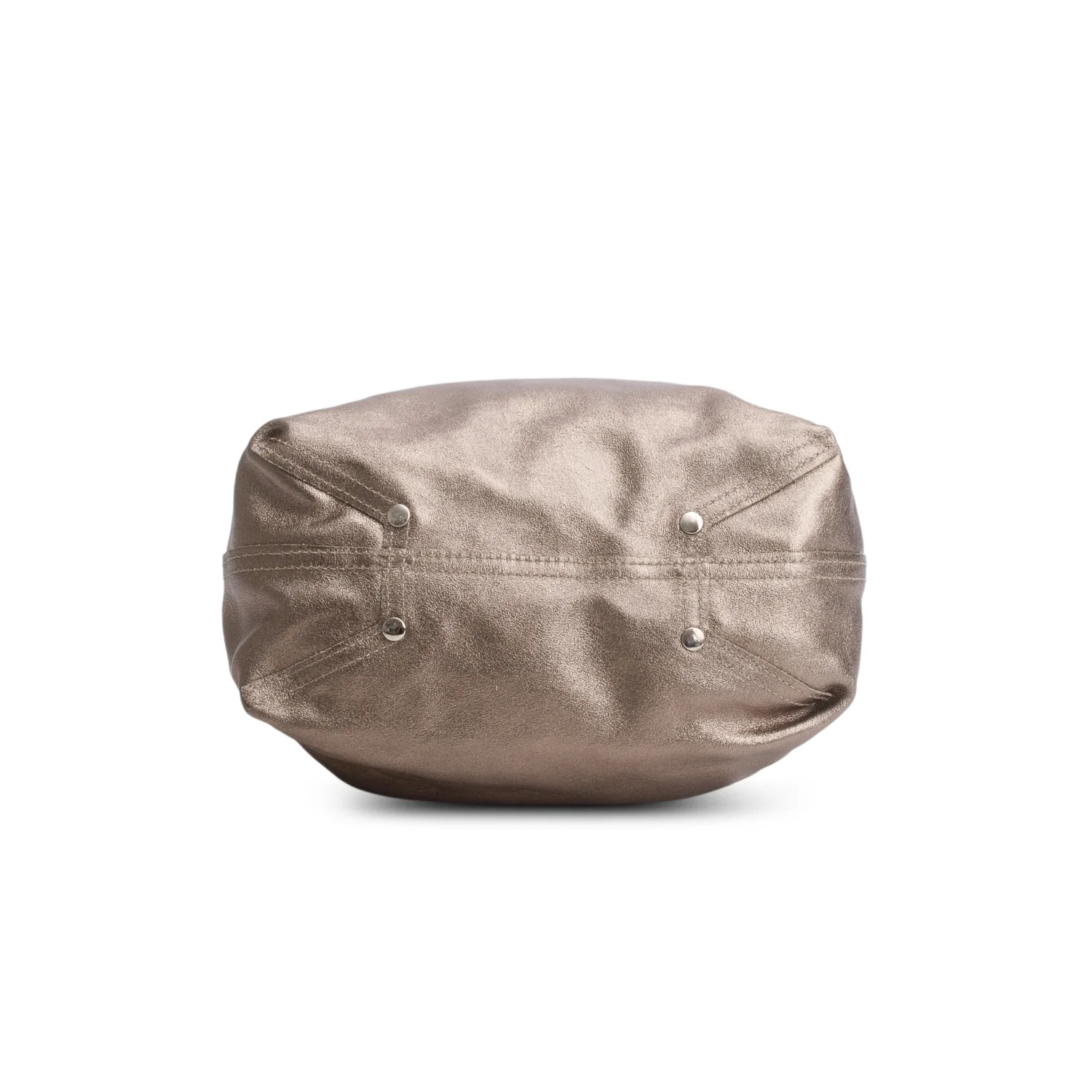 Tiffany & Co. Metallic Bronze Mini Tote Bag w/ Pouch - Image 6