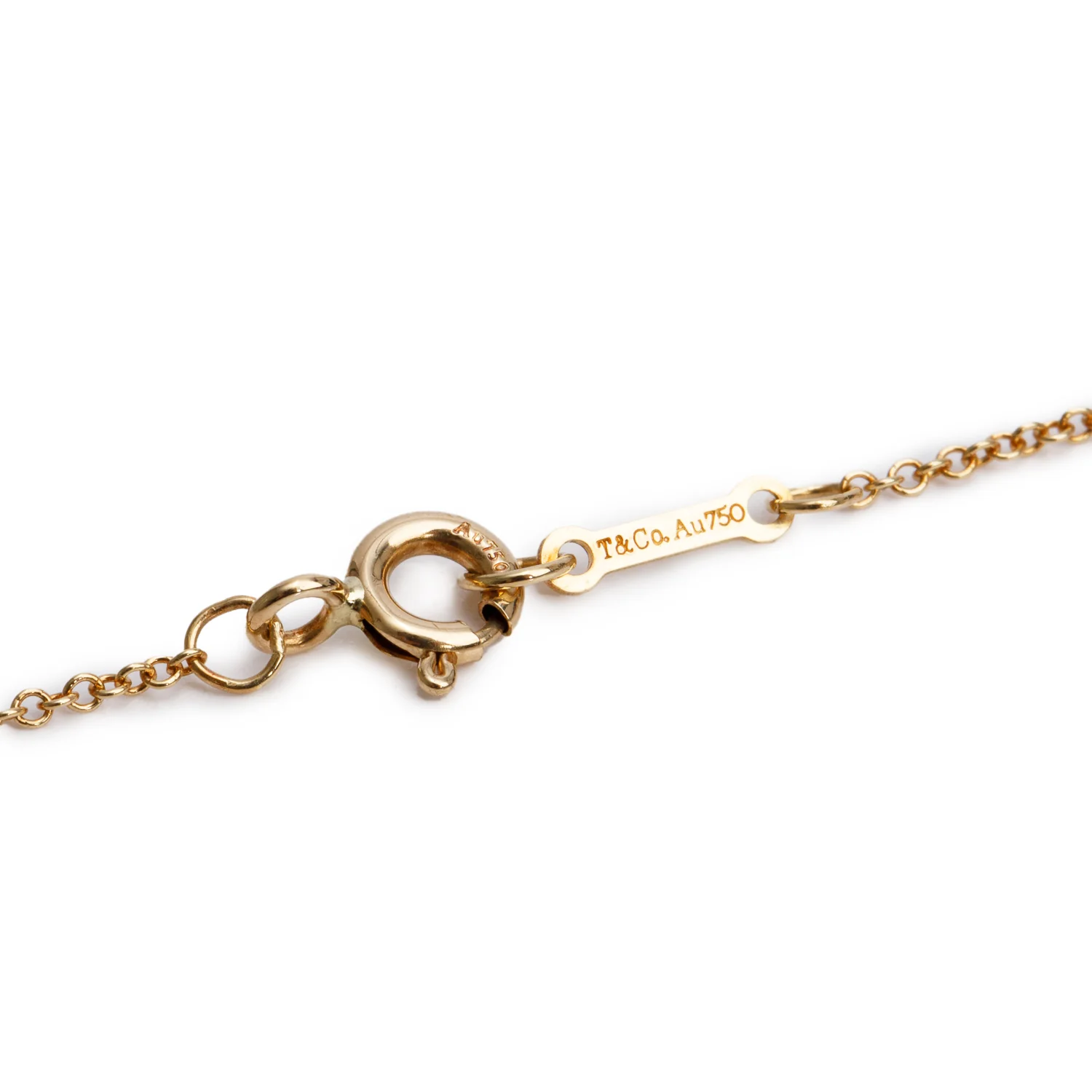 Tiffany & Co. Paloma Picasso 18k Rose Gold Graffiti Love Pendant Necklace, Size Small w/ Box - Image 3