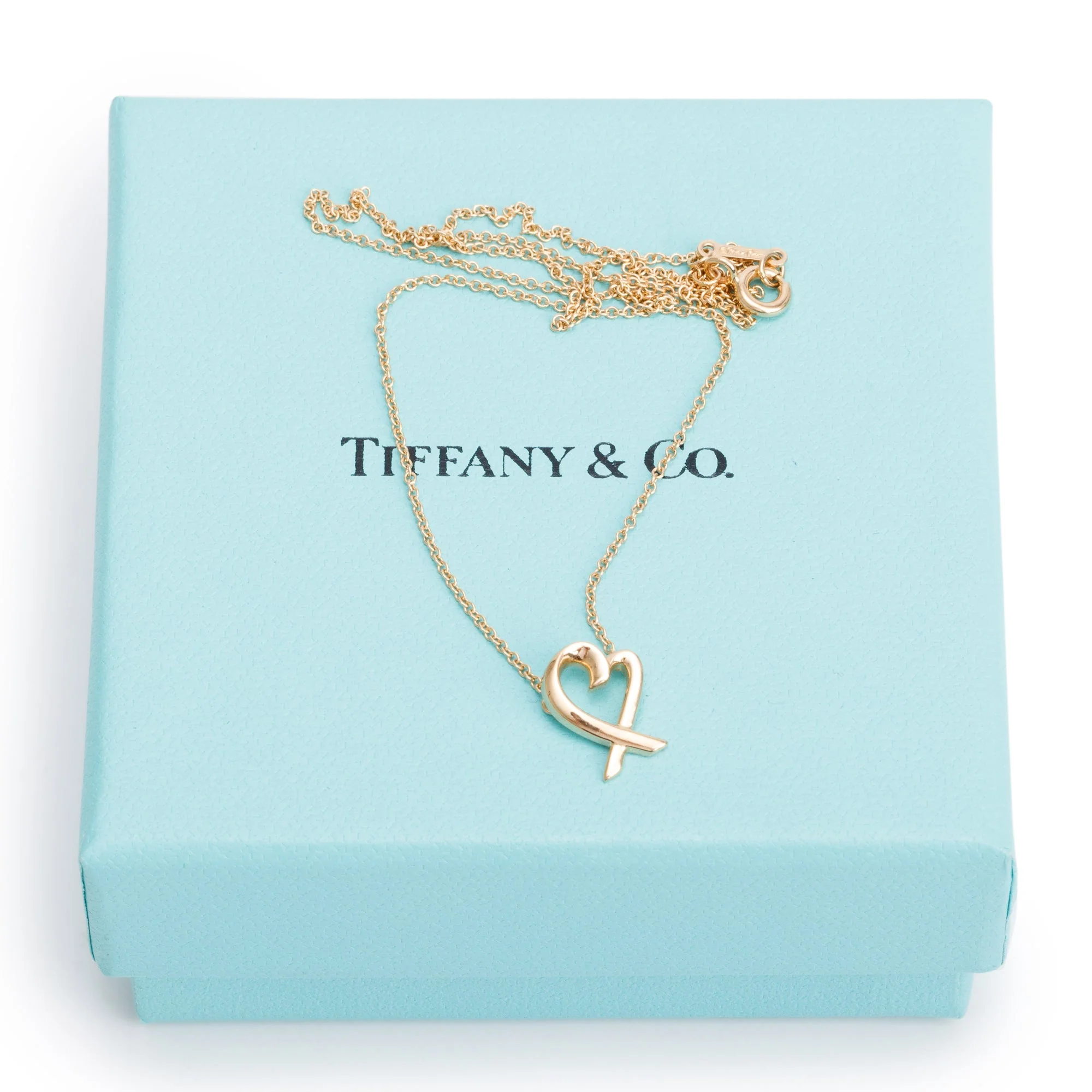 Tiffany & Co. Paloma Picasso 18k Rose Gold Mini Loving Heart Pendant Necklace w/ Box - Image 3